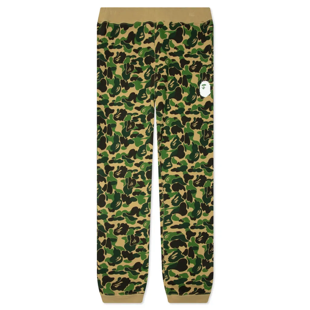 ABC Camo Crystal Stone Sweat Pants - Green