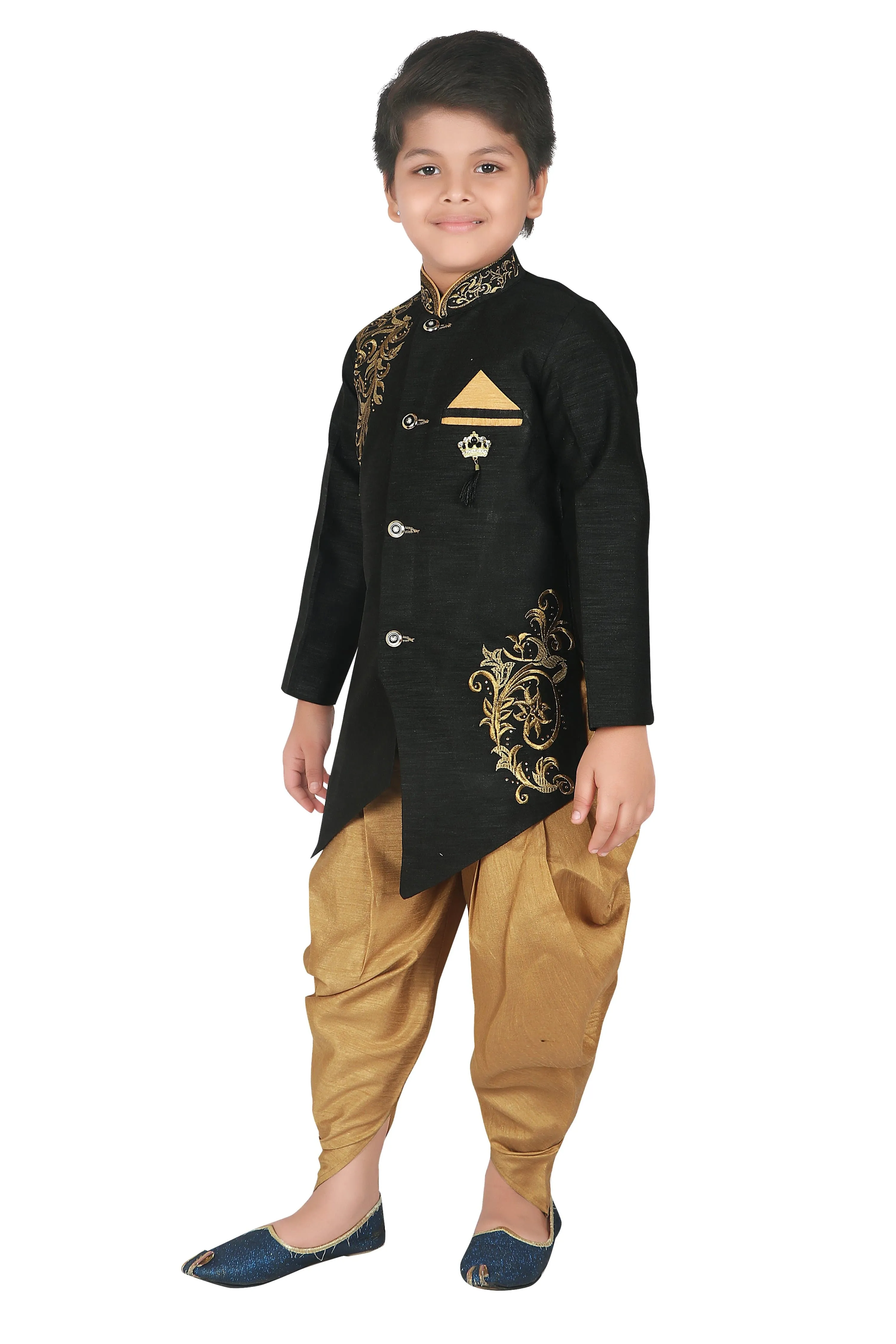 ahhaaaa Embroidered Indo-Western Sherwani for boys (450KZ)