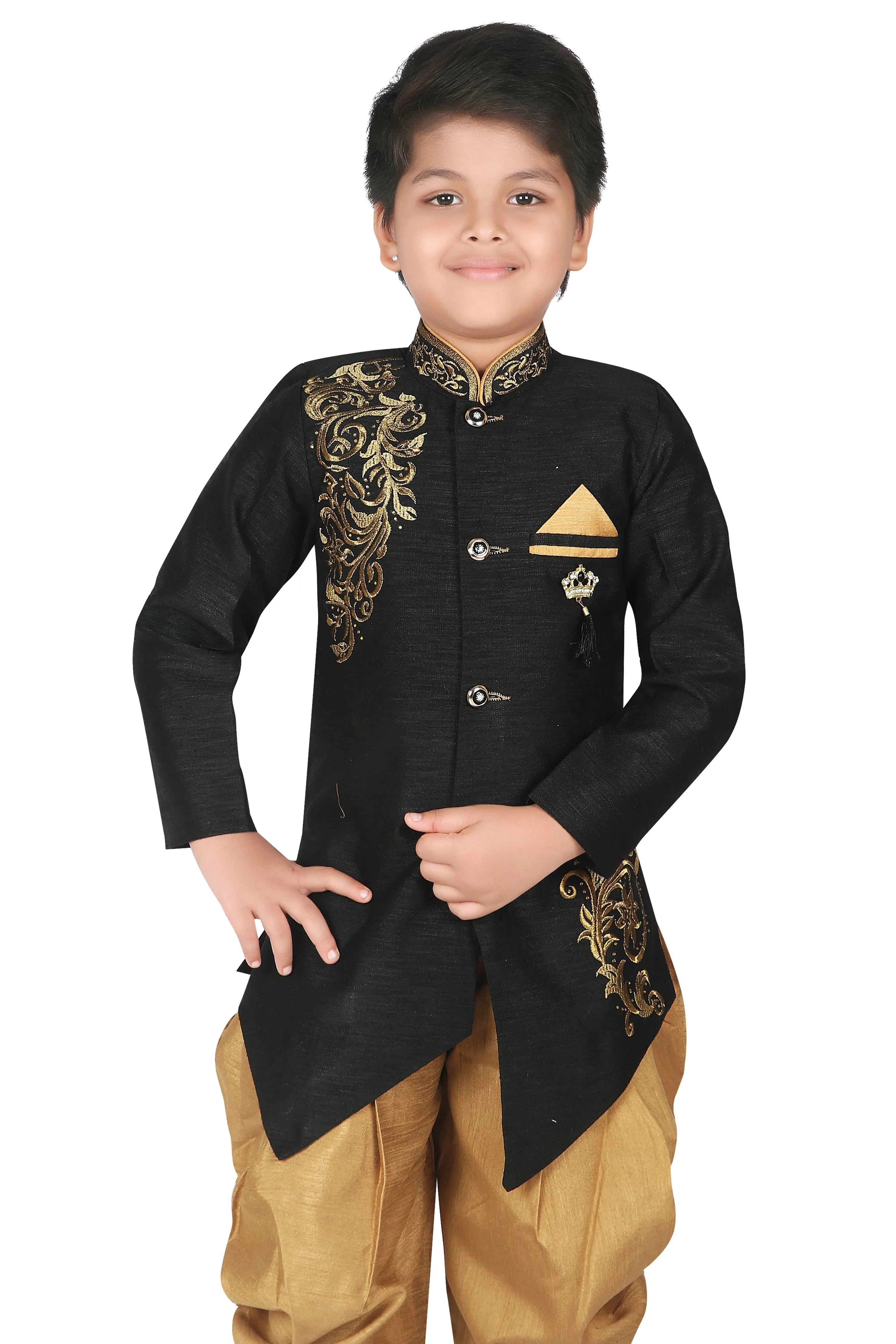 ahhaaaa Embroidered Indo-Western Sherwani for boys (450KZ)