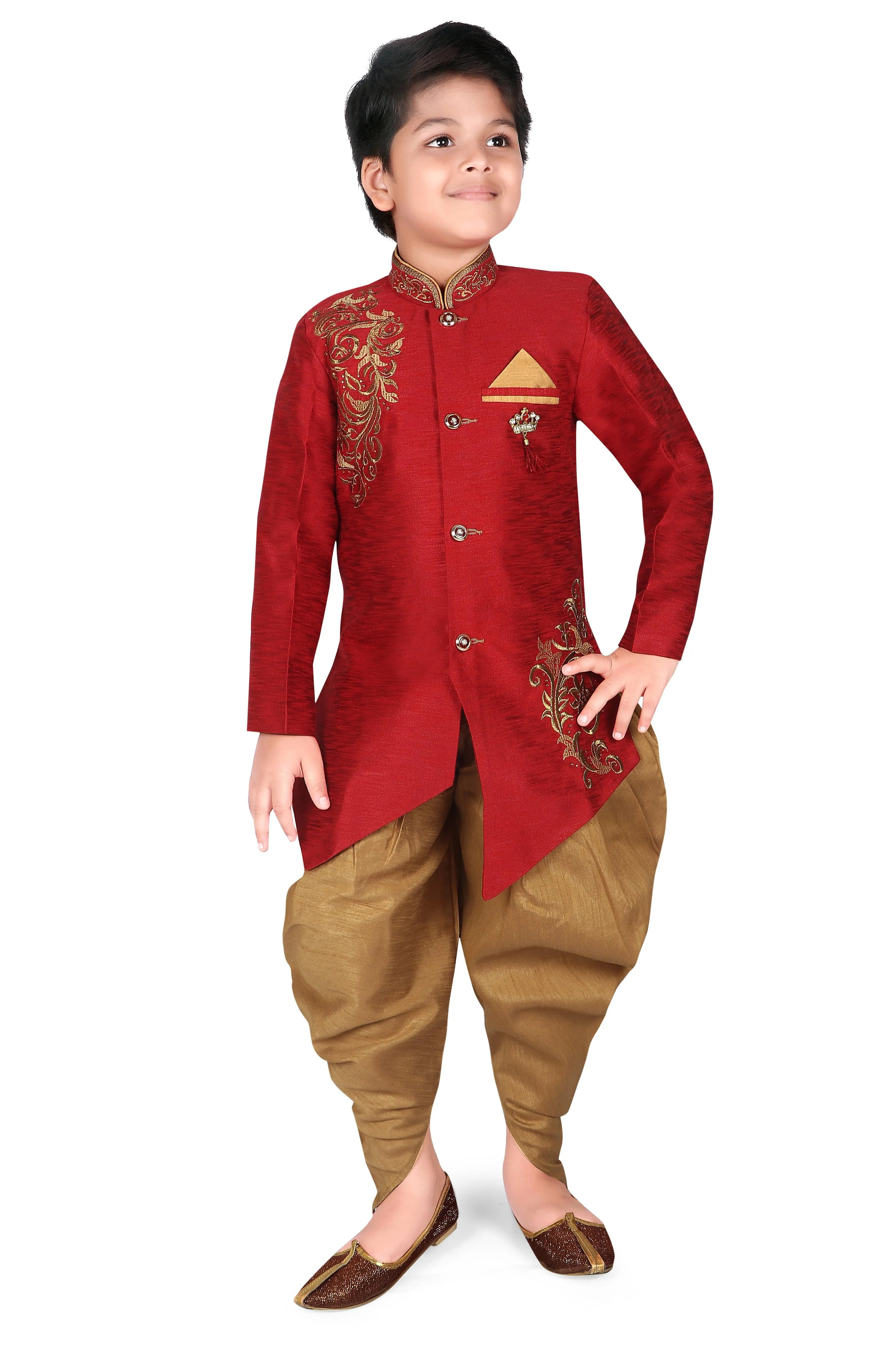 ahhaaaa Embroidered Indo-Western Sherwani for boys (450KZ)