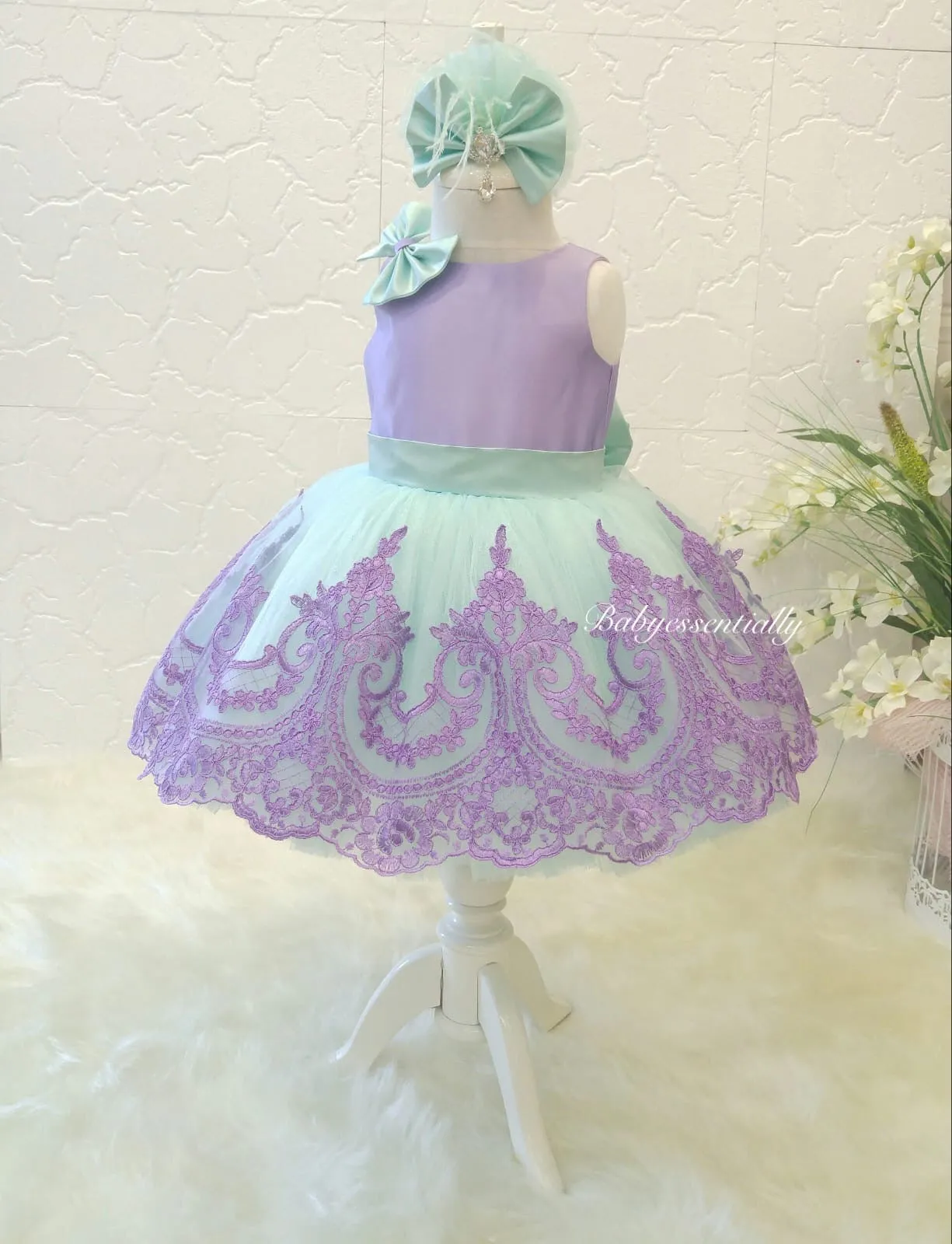 Alana  Dress Mint & Lavender