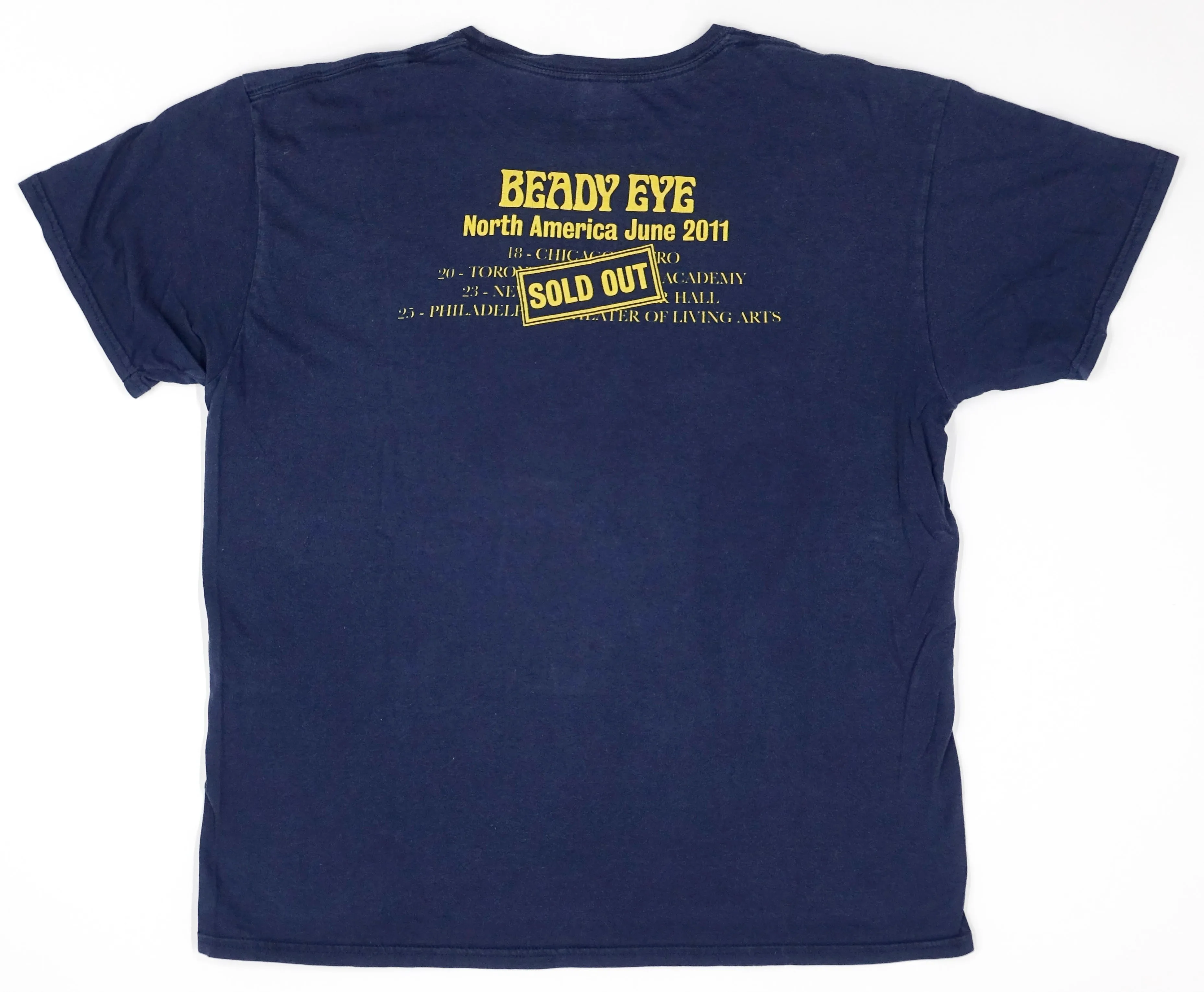 Large Beady Eye North America Tour T-Shirt: Different Gear, Still Speeding June 2011 Edition