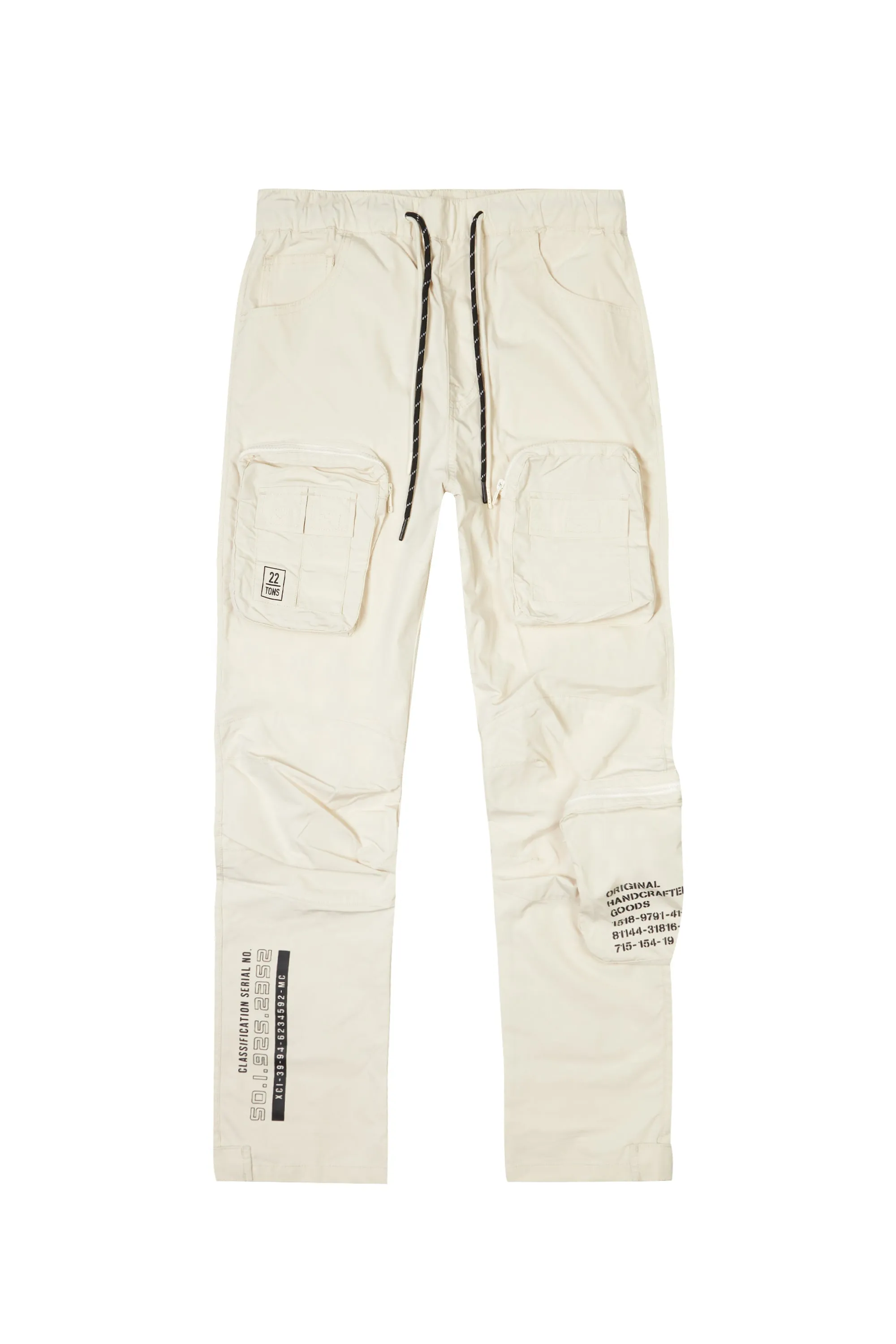 Big and Tall - Printed Utility Windbreaker Joggers - Oatmeal