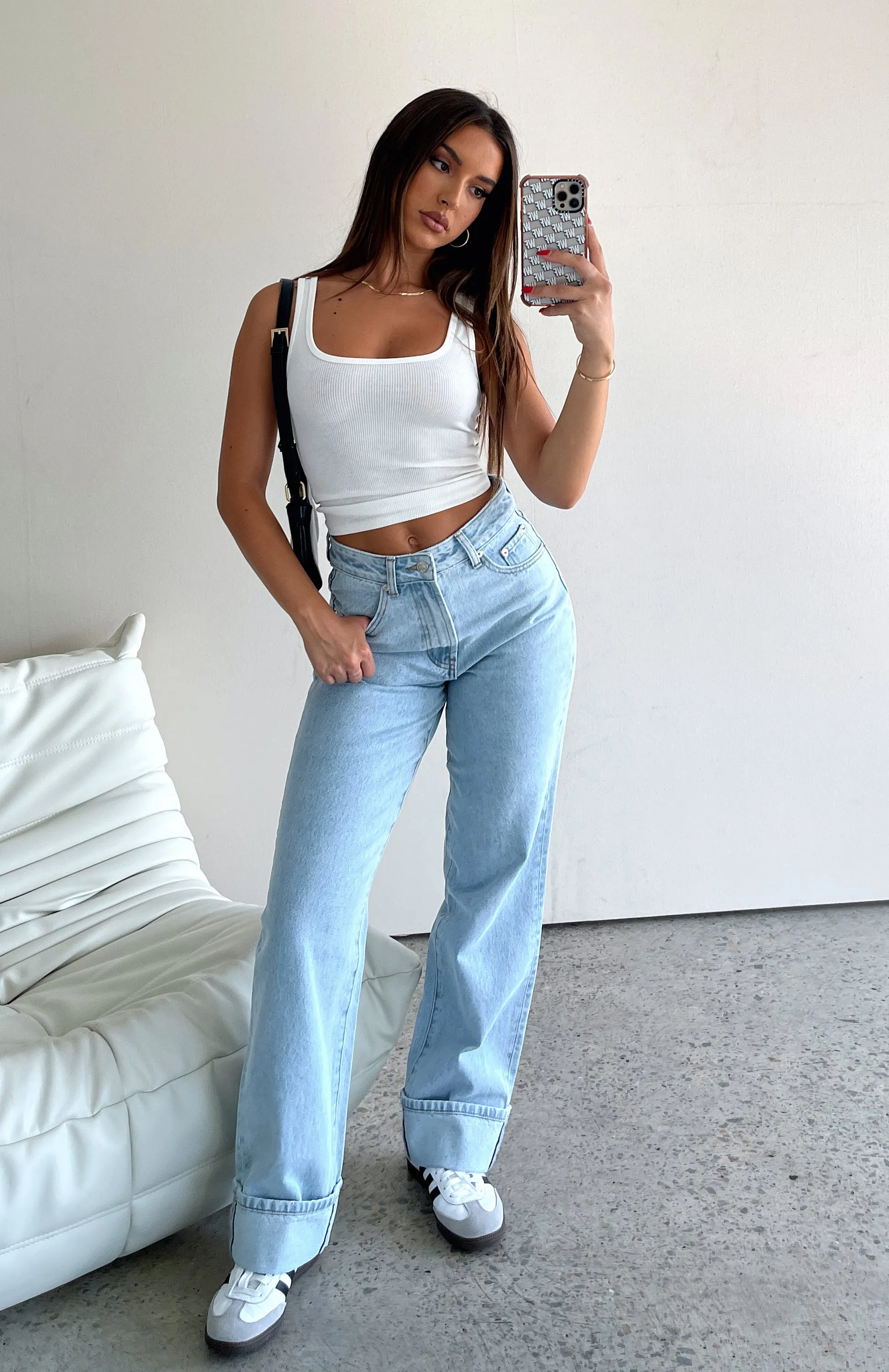 Blair High Rise Wide Leg Jeans Light Blue