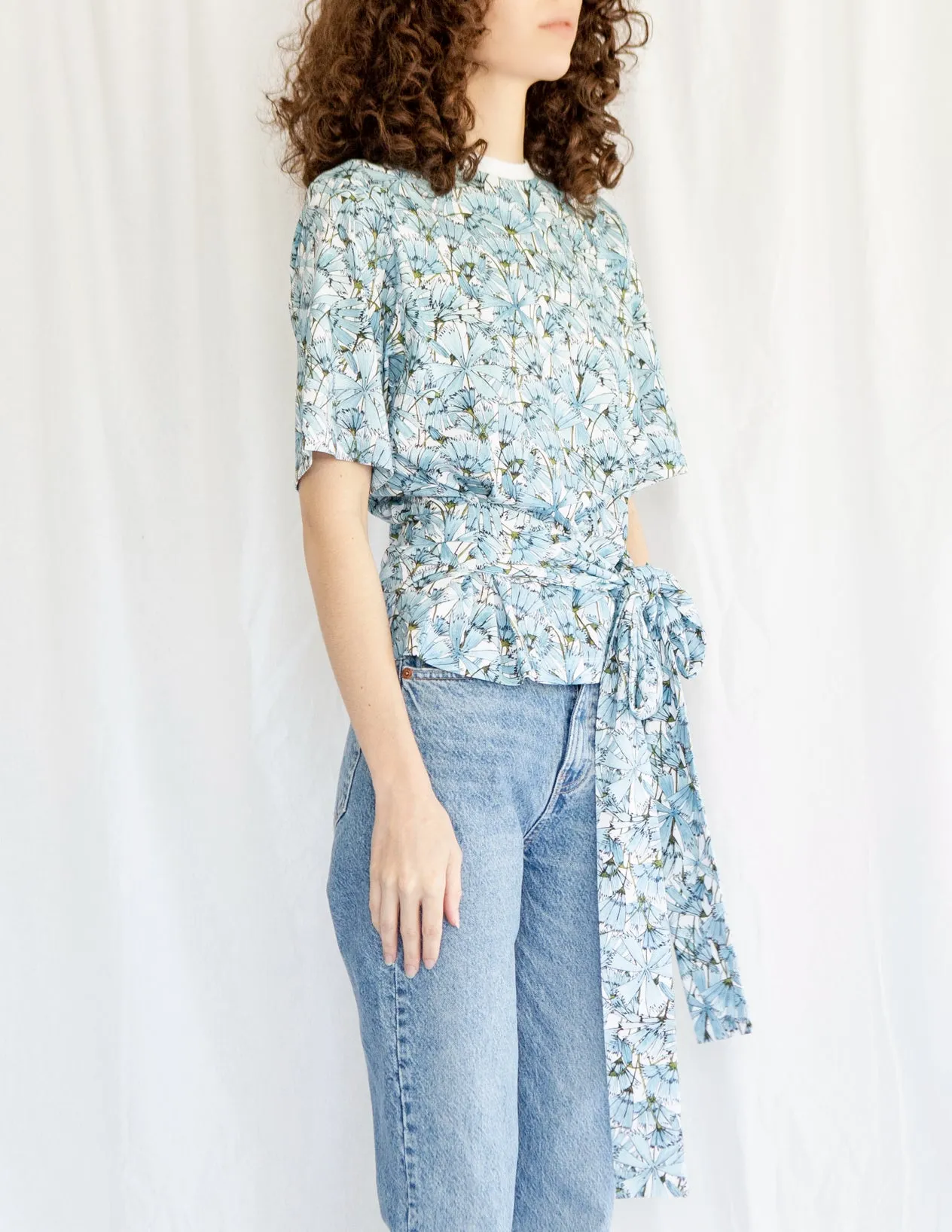 Blue Cosmos Belted Tshirt