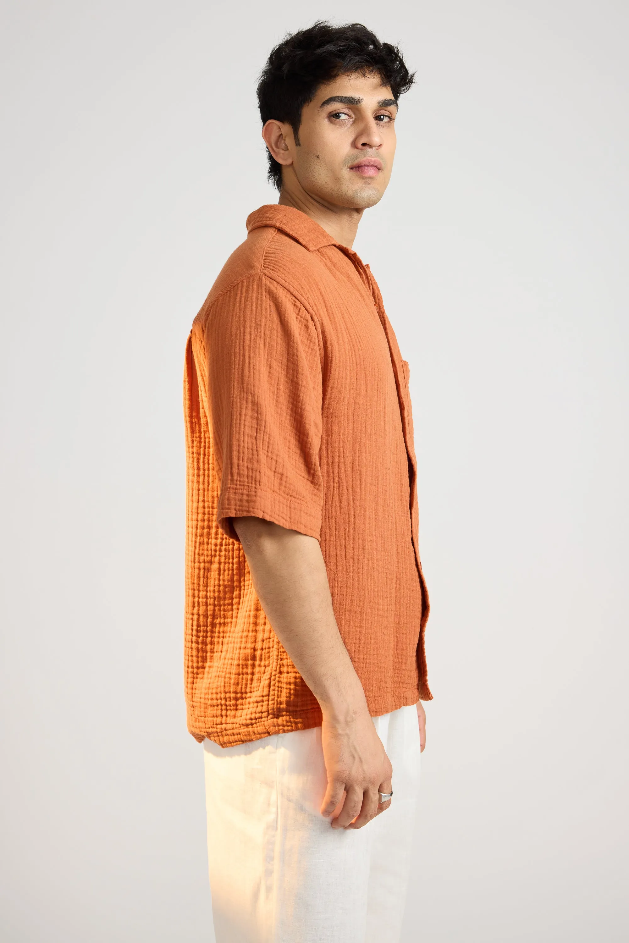 Breezy Relaxed Rust Shirt