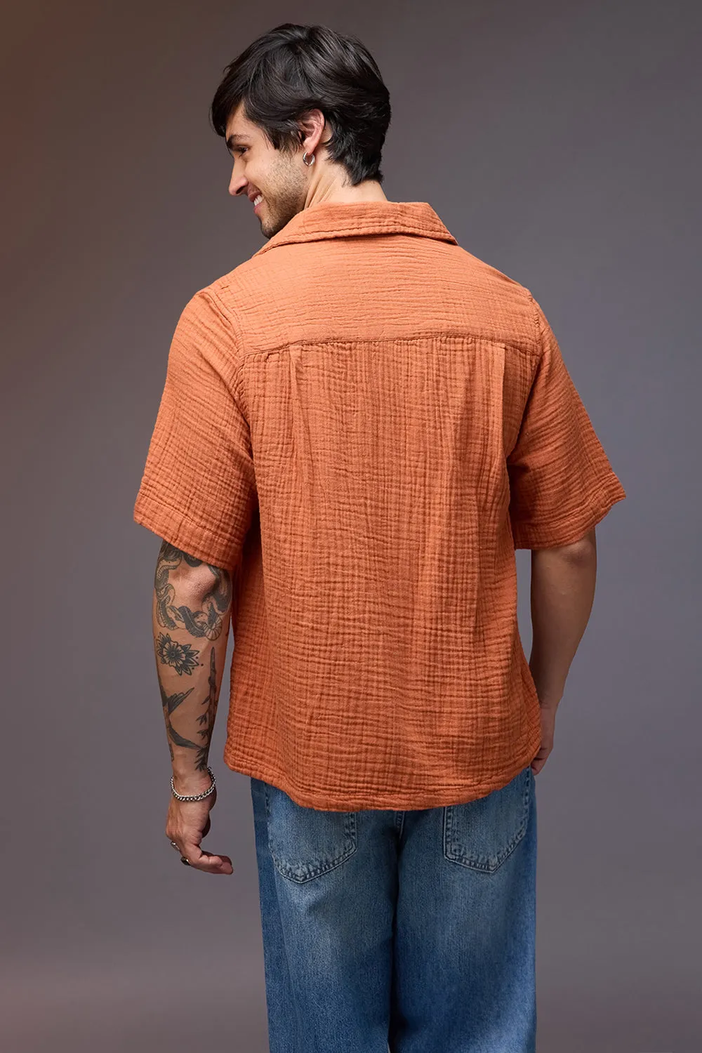 Breezy Relaxed Rust Shirt