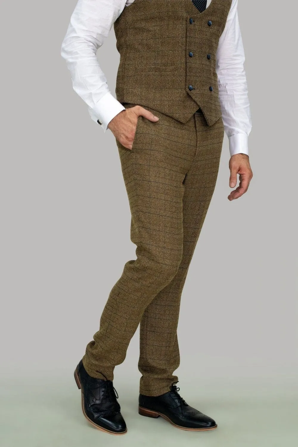 Cavani Ascari Tweed Slim Fit Trousers