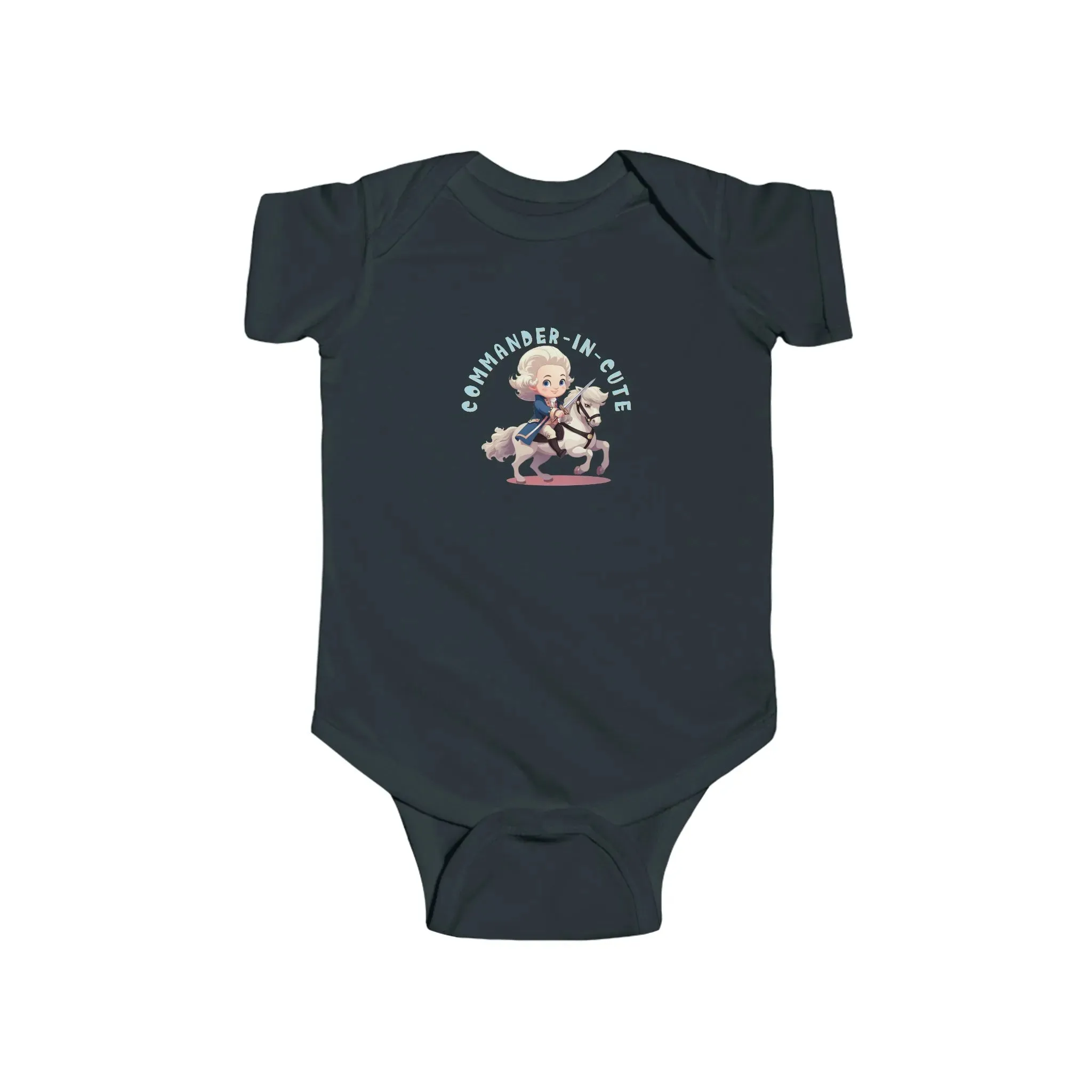 Commander-in-Cute George Washington Infant Fine Jersey Bodysuit