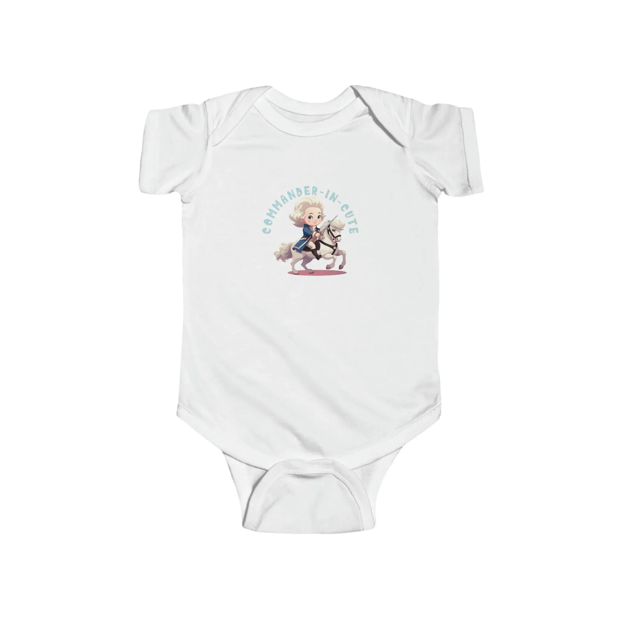 Commander-in-Cute George Washington Infant Fine Jersey Bodysuit