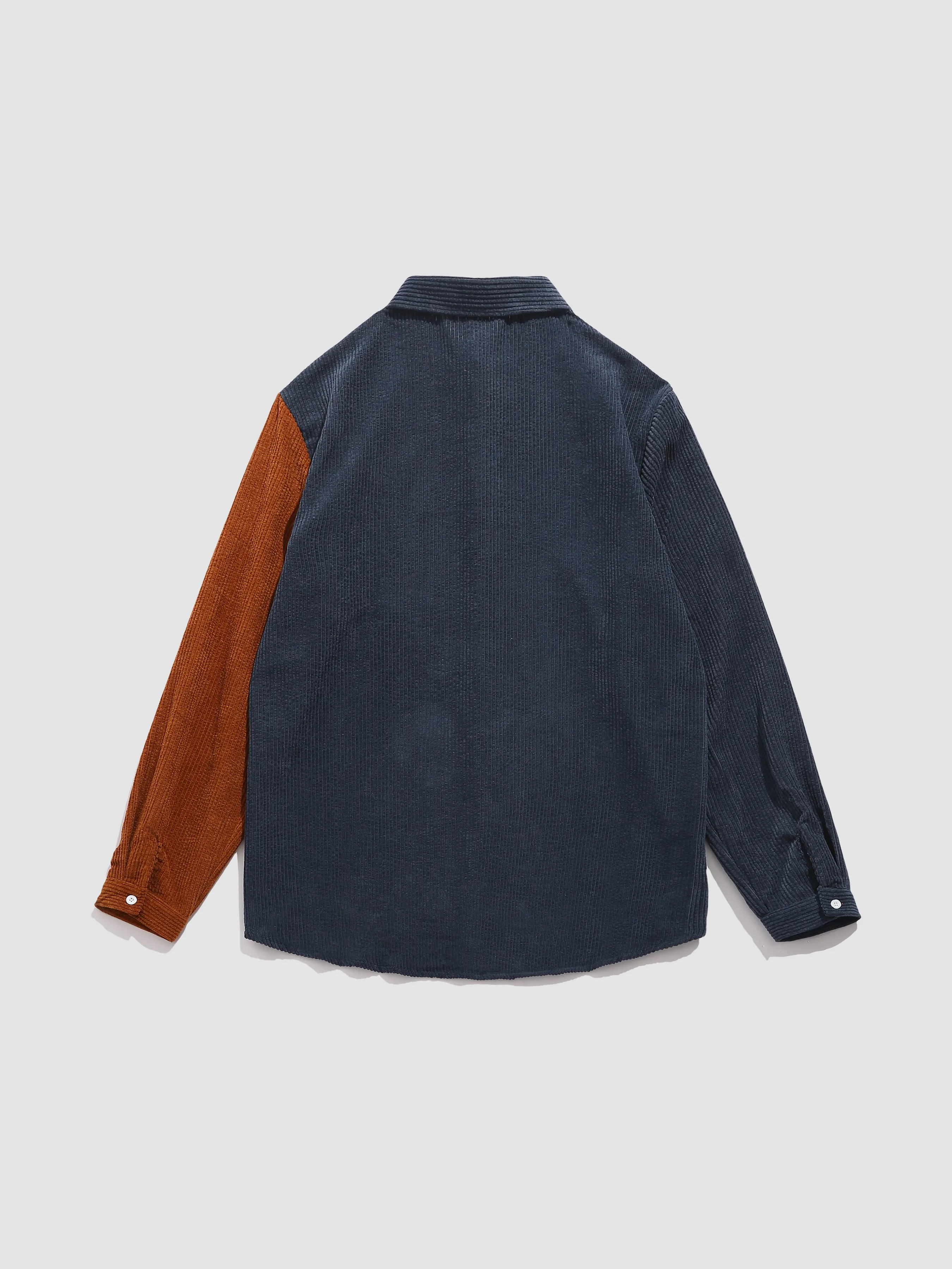 Corduroy Patchwork Long Sleeve Shirts