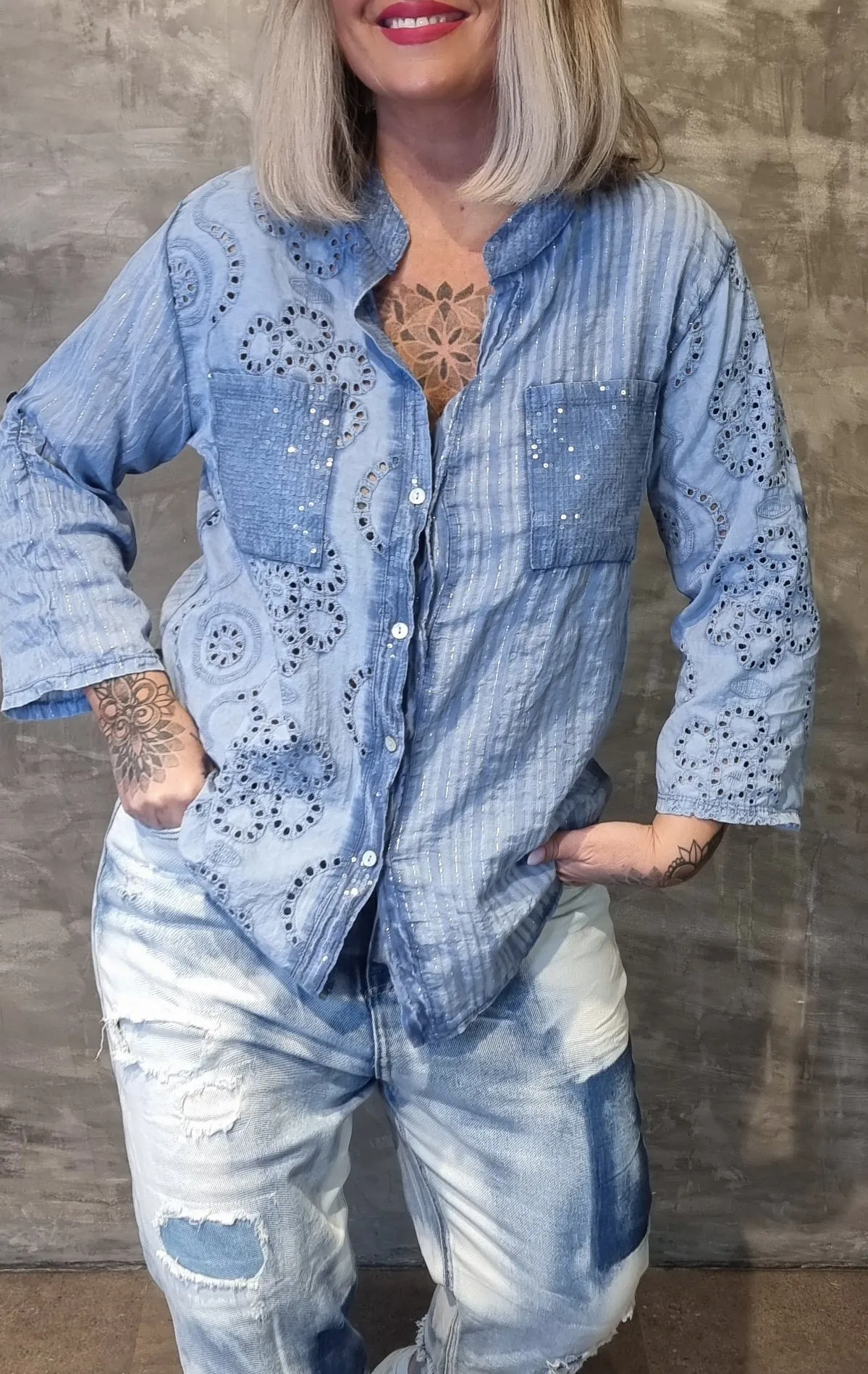 Diana Shirt Denimblue