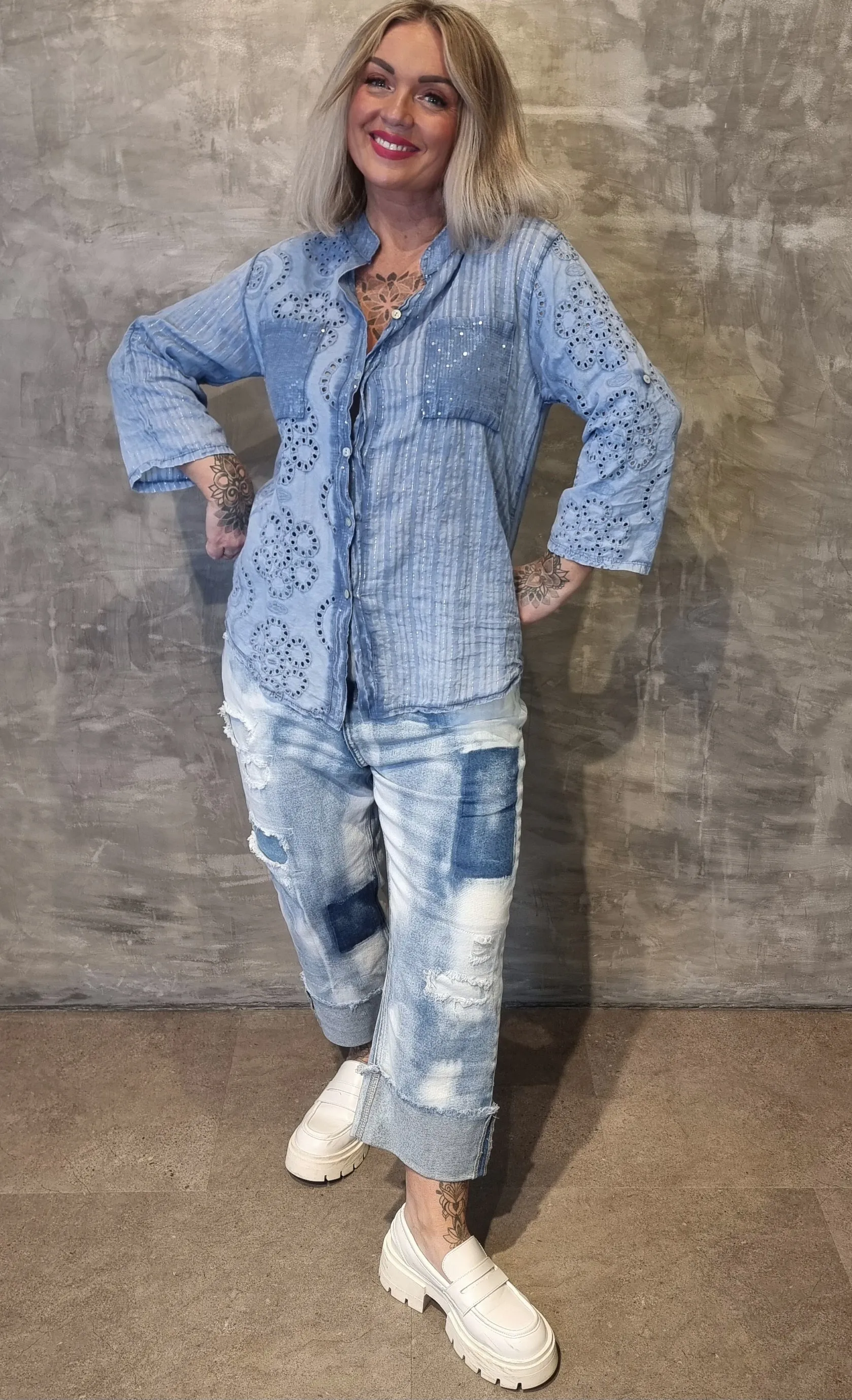 Diana Shirt Denimblue