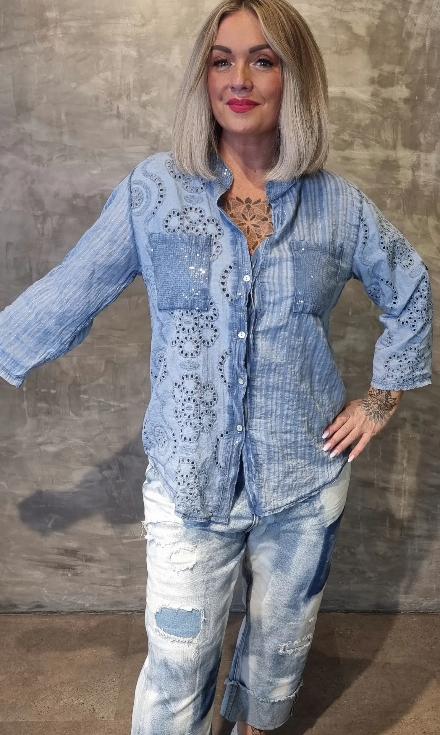 Diana Shirt Denimblue