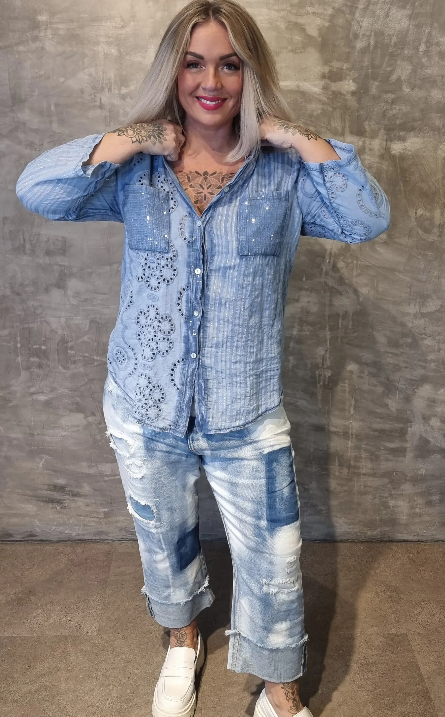 Diana Shirt Denimblue