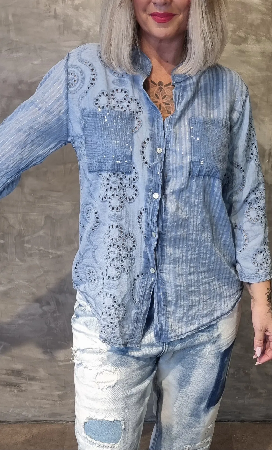 Diana Shirt Denimblue