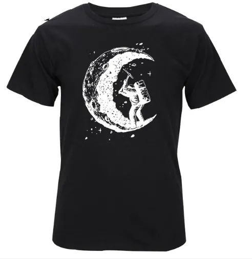 Digging The Moon O-neck T Shirts