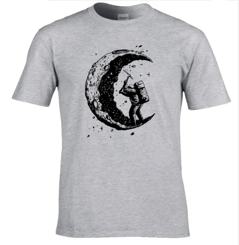 Digging The Moon O-neck T Shirts