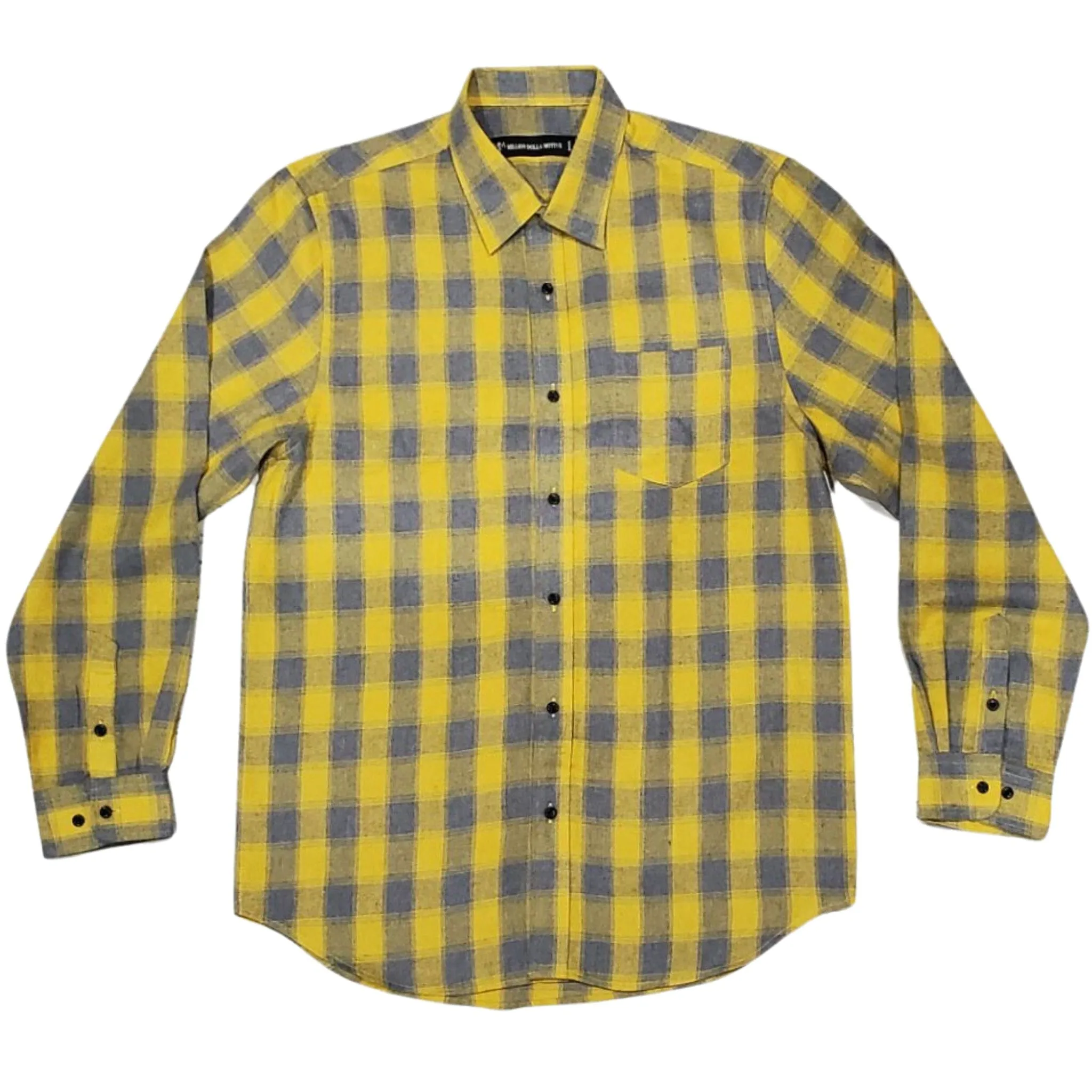 Dollars & Dreams - Yellow and Grey Flannel Long Sleeve Shirt