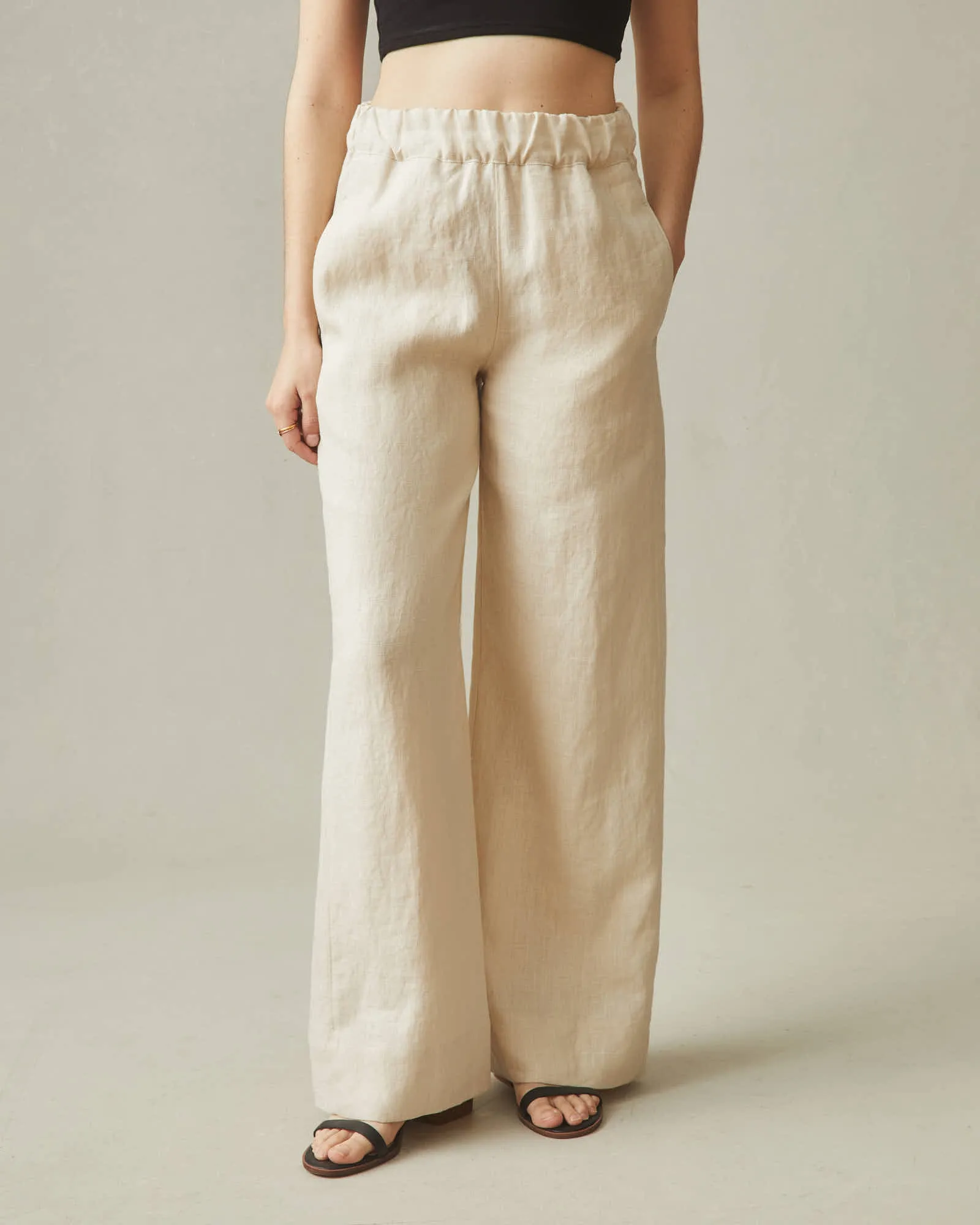 Easy Linen Wide Leg Pant - Cotton