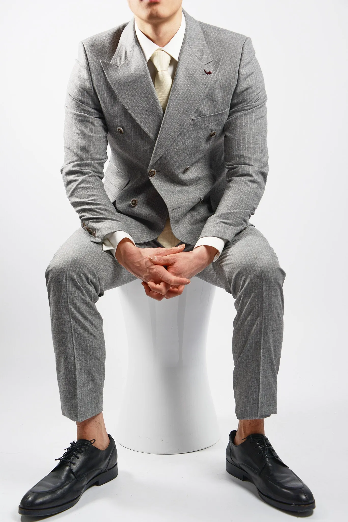 EURO PINSTRIPE BRUSHED DT DRESS PANT