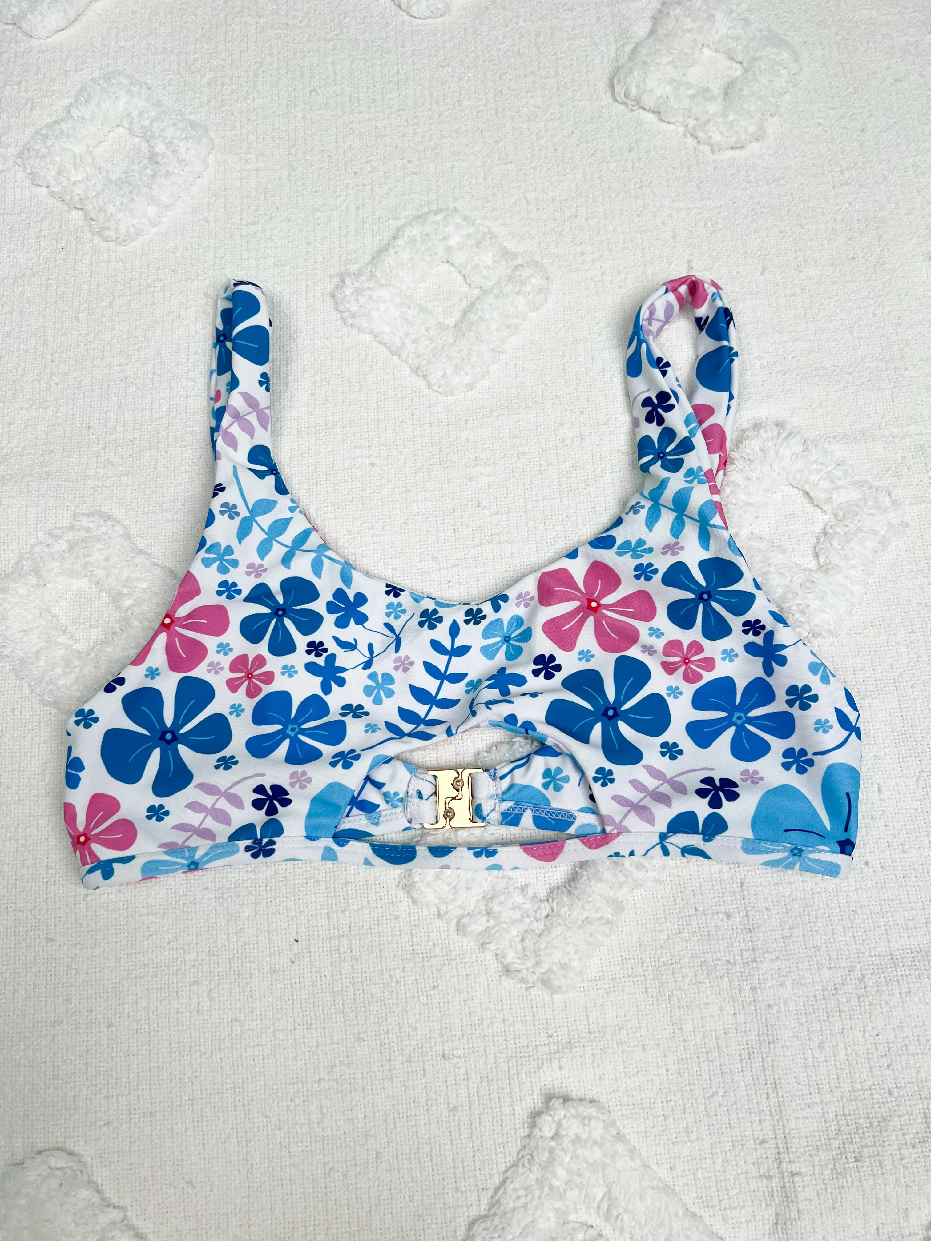 Flower Craze Spice Bikini Top