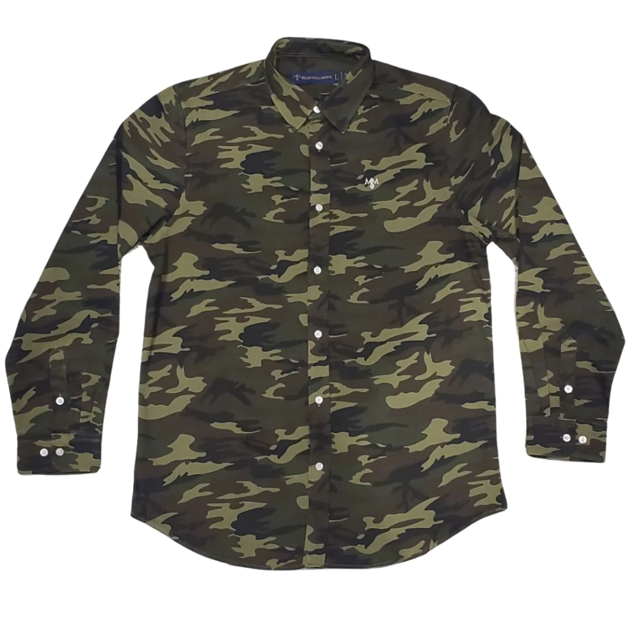 Green Camo Oxford Long Sleeve Shirt