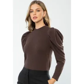 Hailey Textured Long Sleeve THML Top-SALE