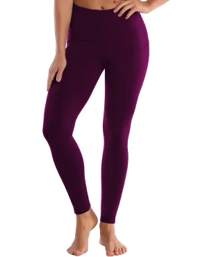 Hip Line Side Pockets yogastudio Pants plum_yogastudio