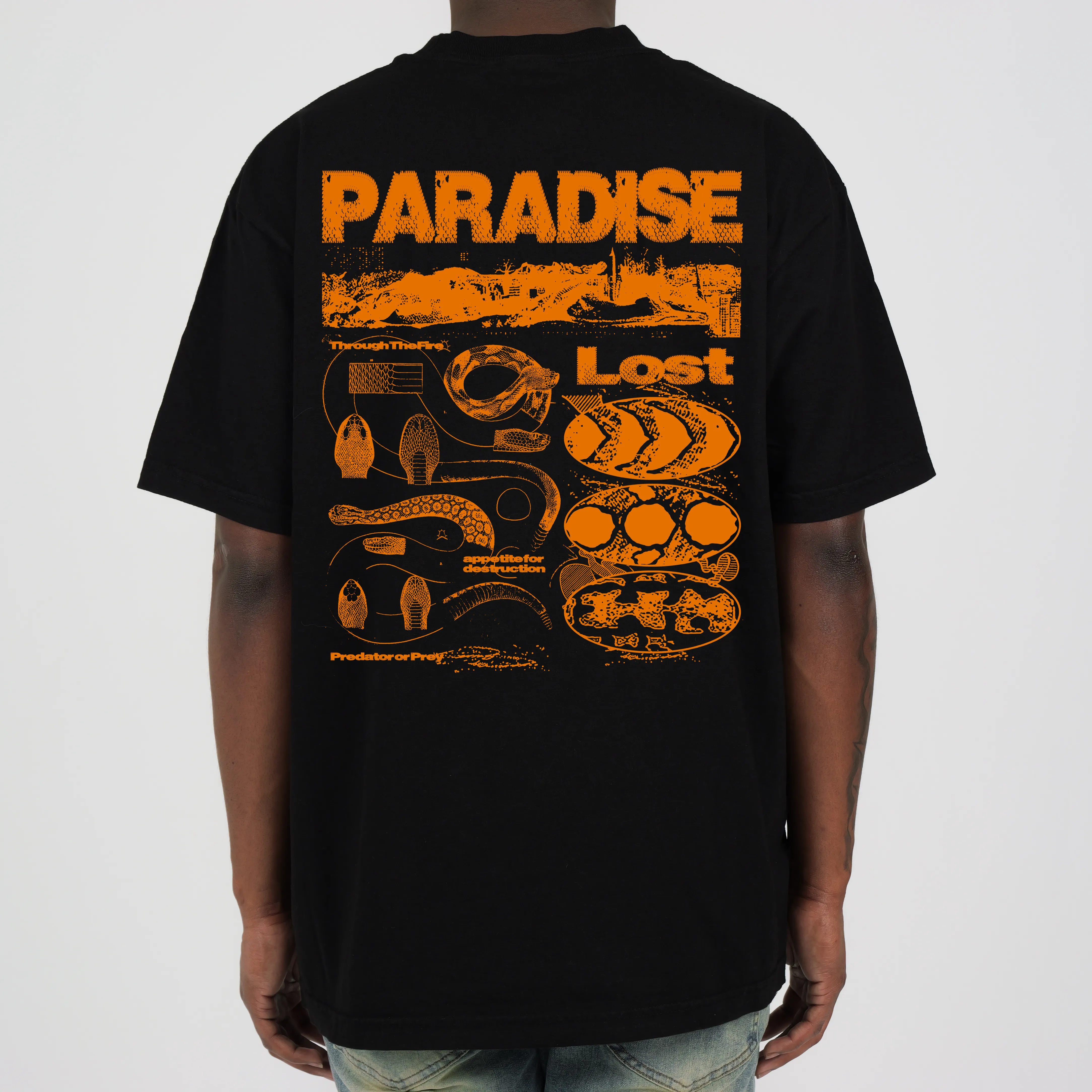 INFERNO TEE BLACK/ORANGE