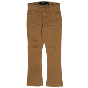 Kids Jordan Craig Martin Stacked Tribeca Twill Pants (Mocha) JTF956RK