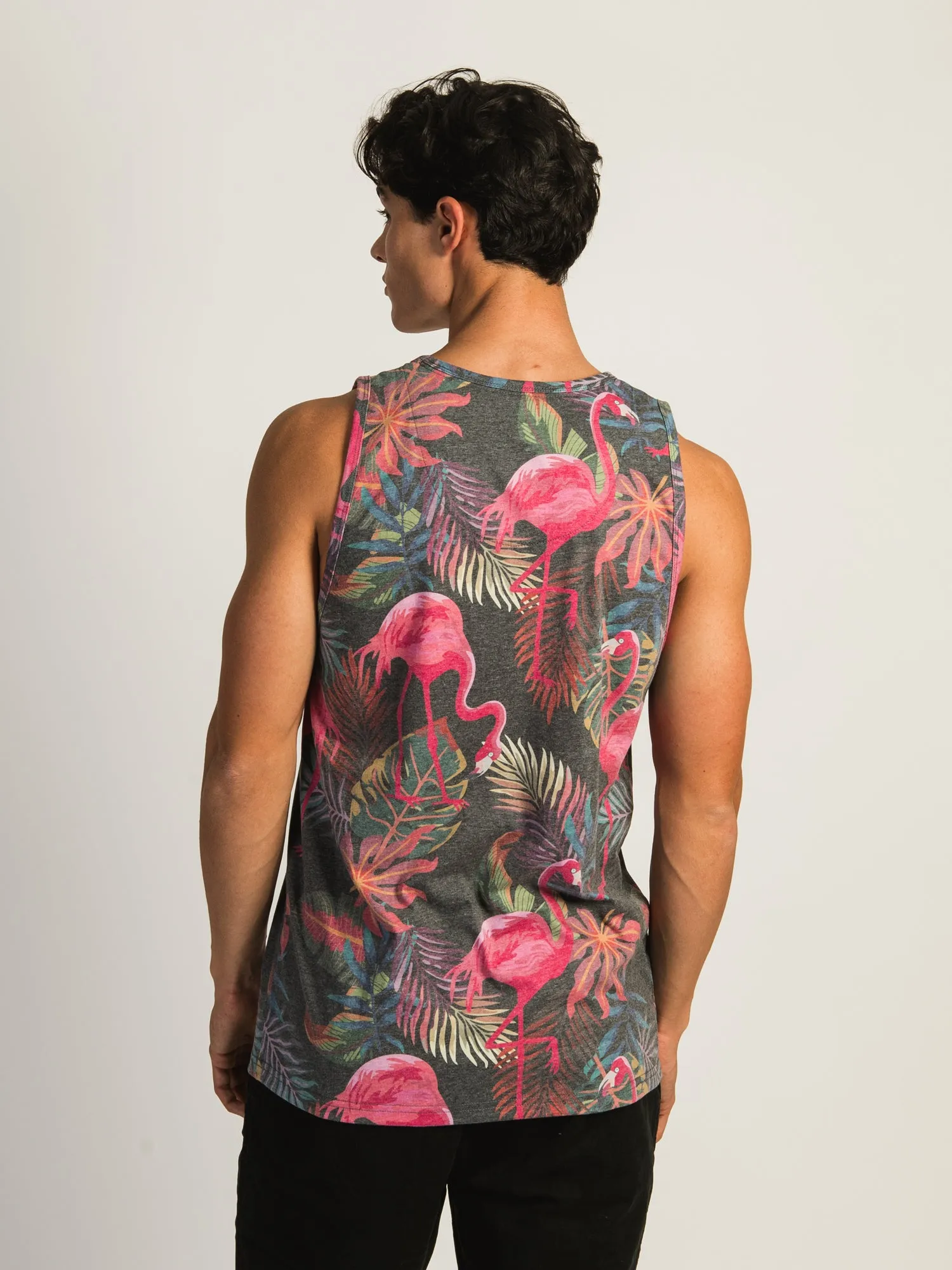 KOLBY MARCO COLLAGE PRINT TANK - FLAMINGOS