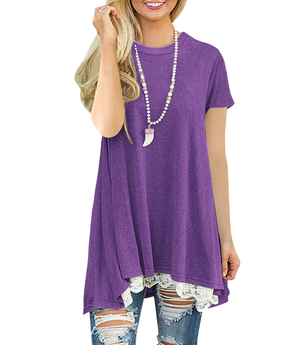 Lace Hem T-shirt