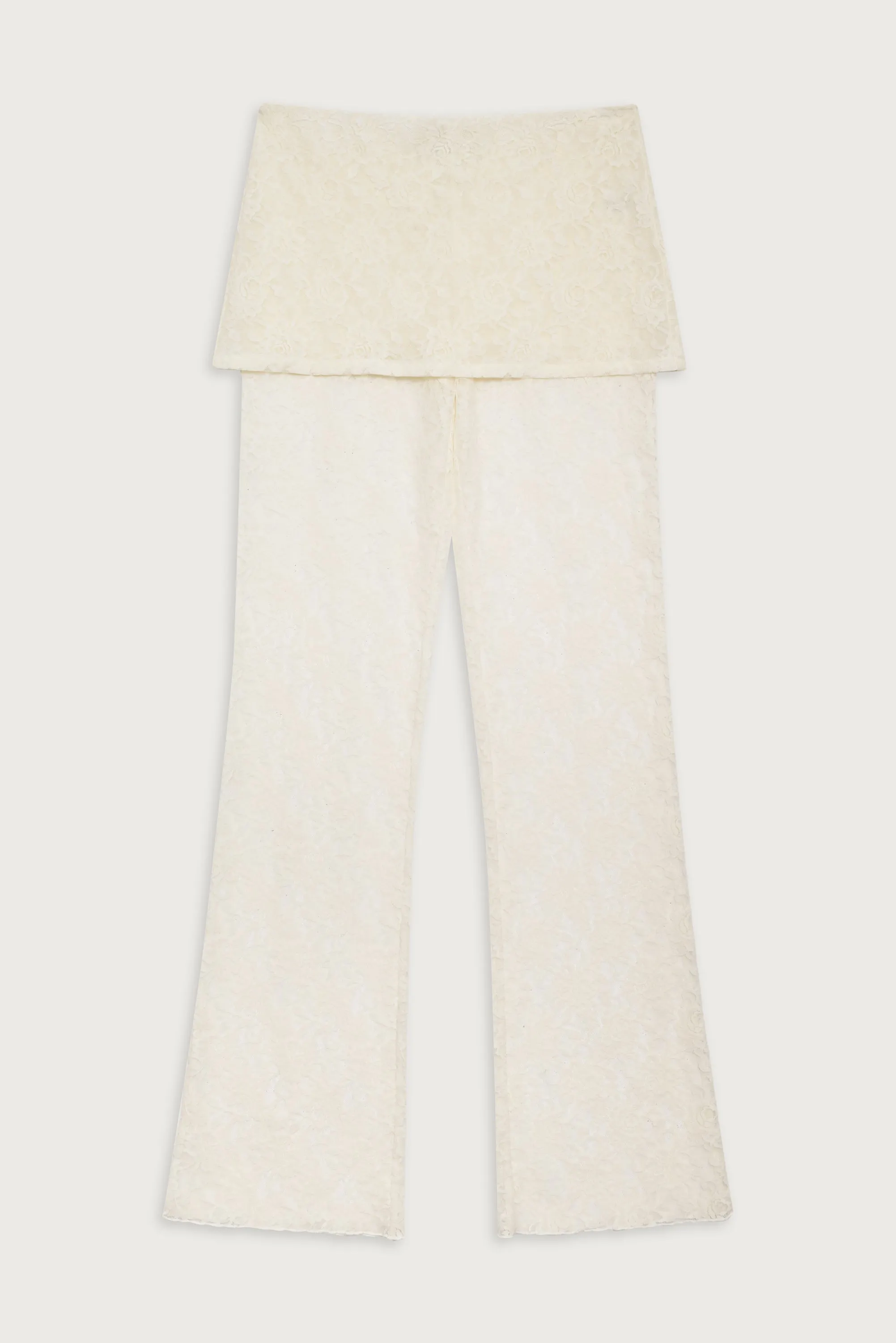 Mason Lace Flare Pant - Porcelain