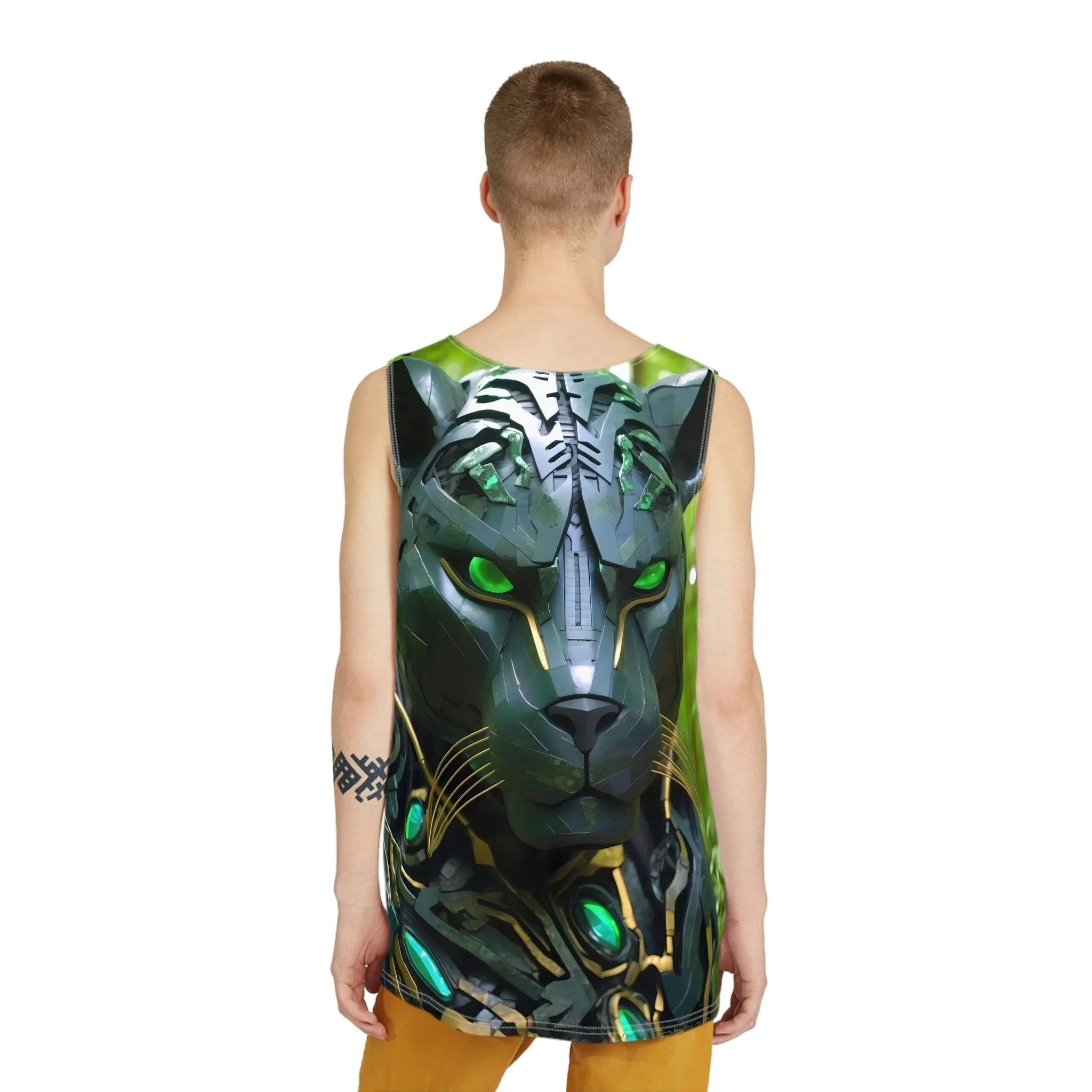 Obsidian Black Panther Custom Sublimation Print All-Over Design Tank Top - Stylish Comfort for Gym and Streetwear