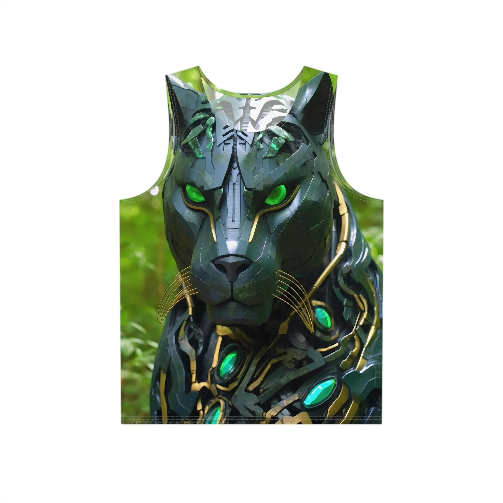 Obsidian Black Panther Custom Sublimation Print All-Over Design Tank Top - Stylish Comfort for Gym and Streetwear