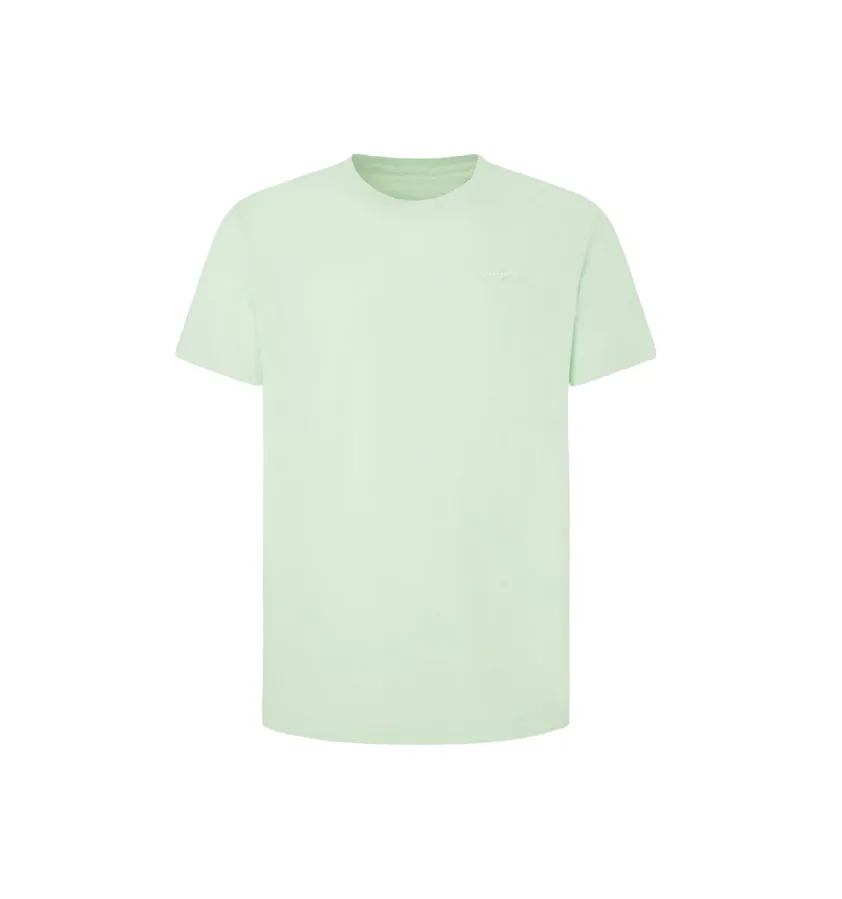 Pepe Jeans men's short sleeve t-shirt with embroidered logo Connor PM509206 612 light green