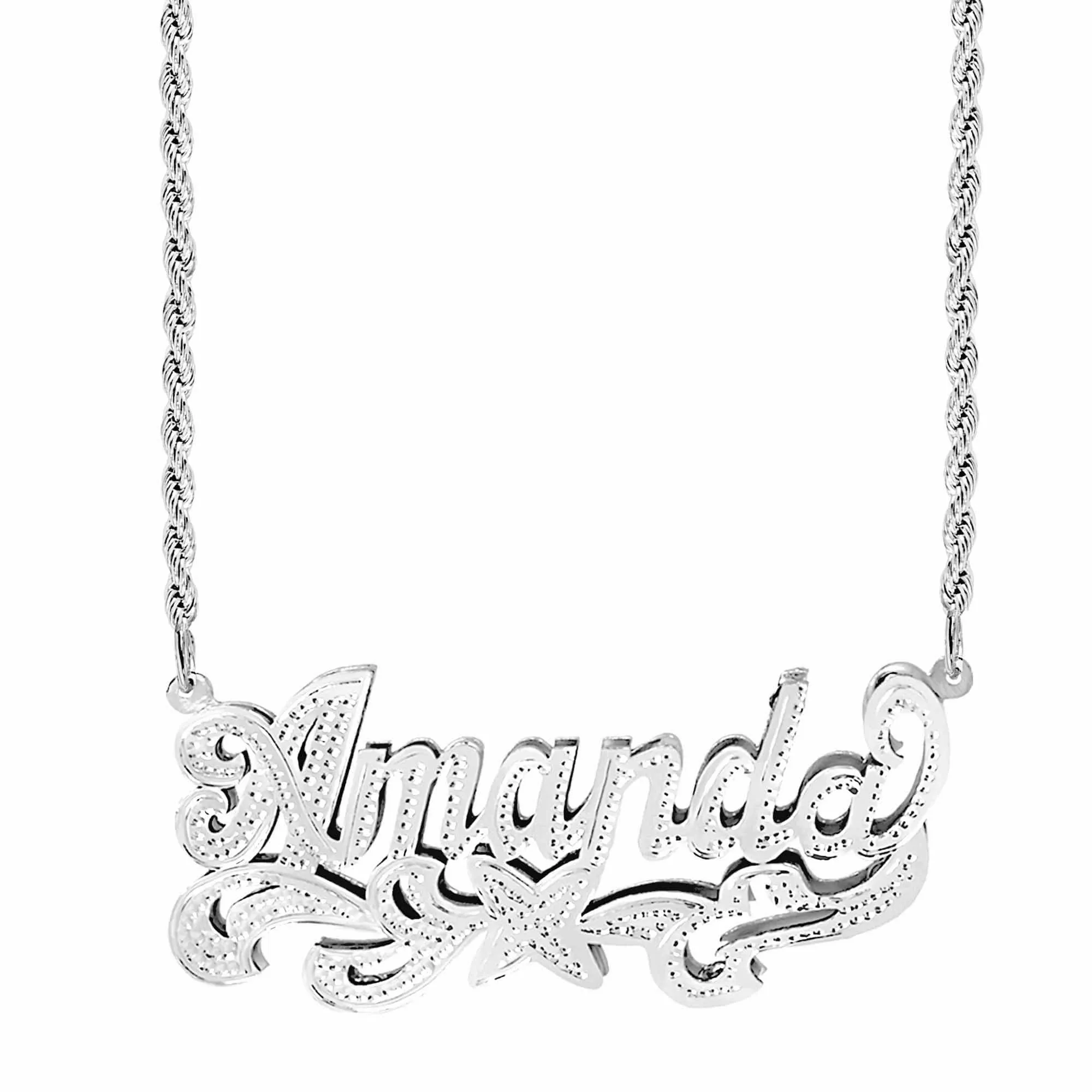 Personalized Double Plated Name Necklace Amanda