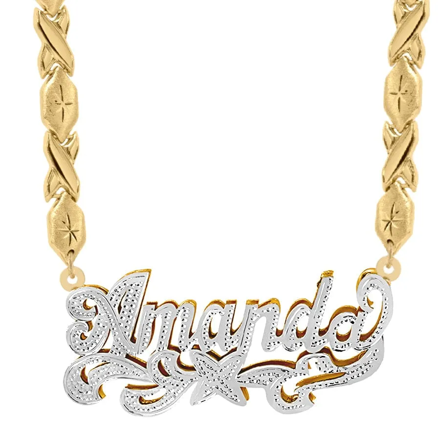 Personalized Double Plated Name Necklace Amanda