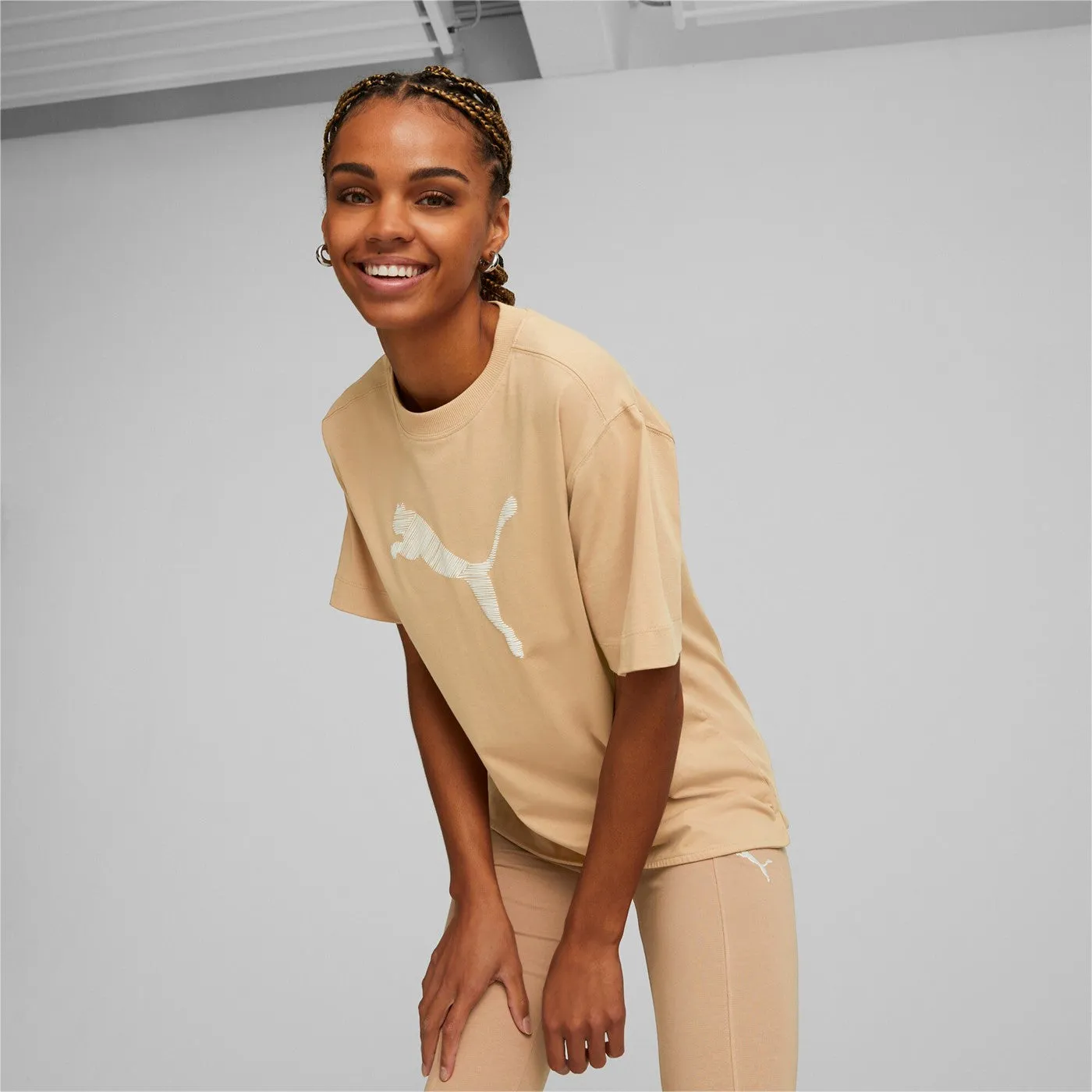 Puma Her Tee short sleeve women's t-shirt 673107-89 dusty tan