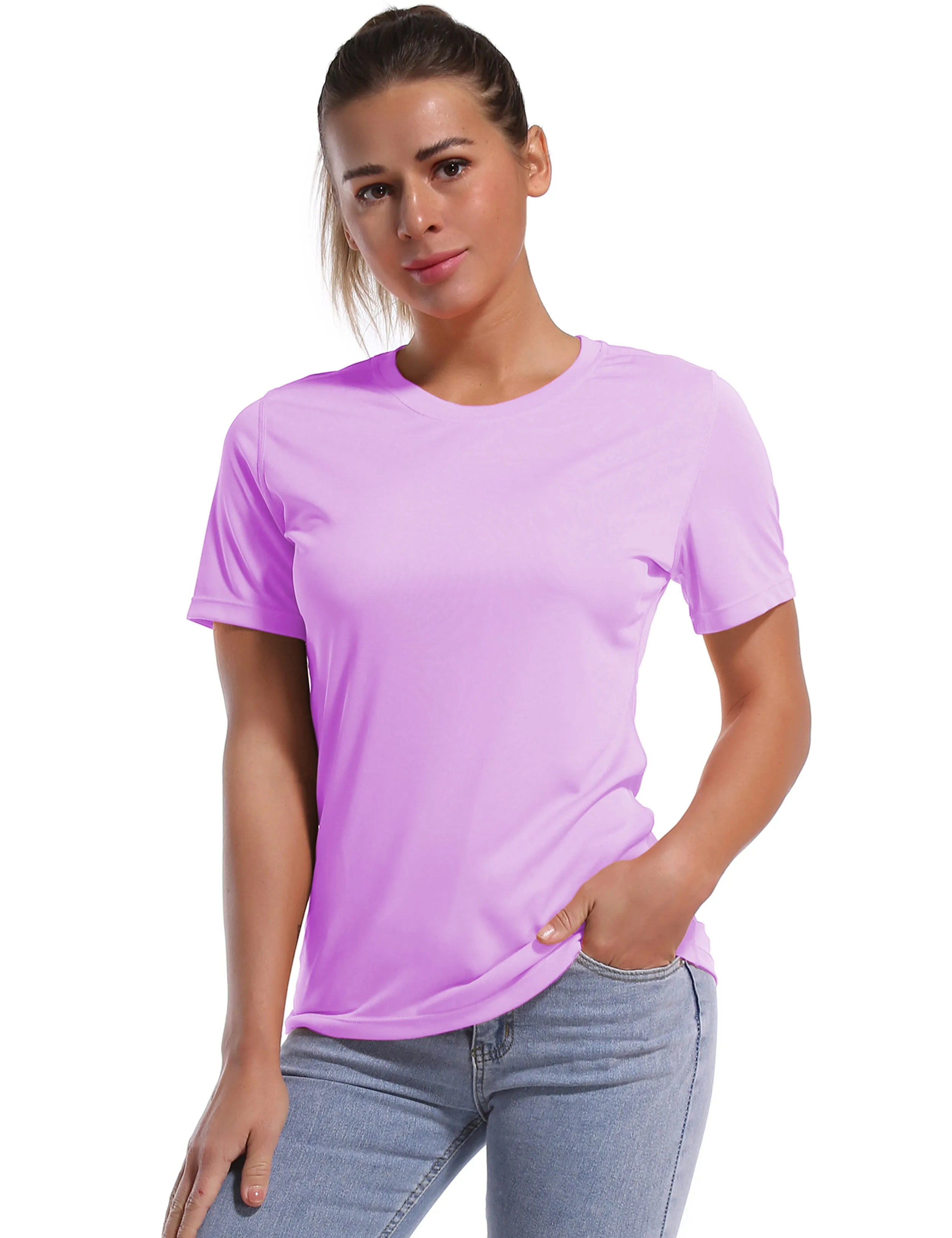 Short Sleeve Athletic Shirts purple