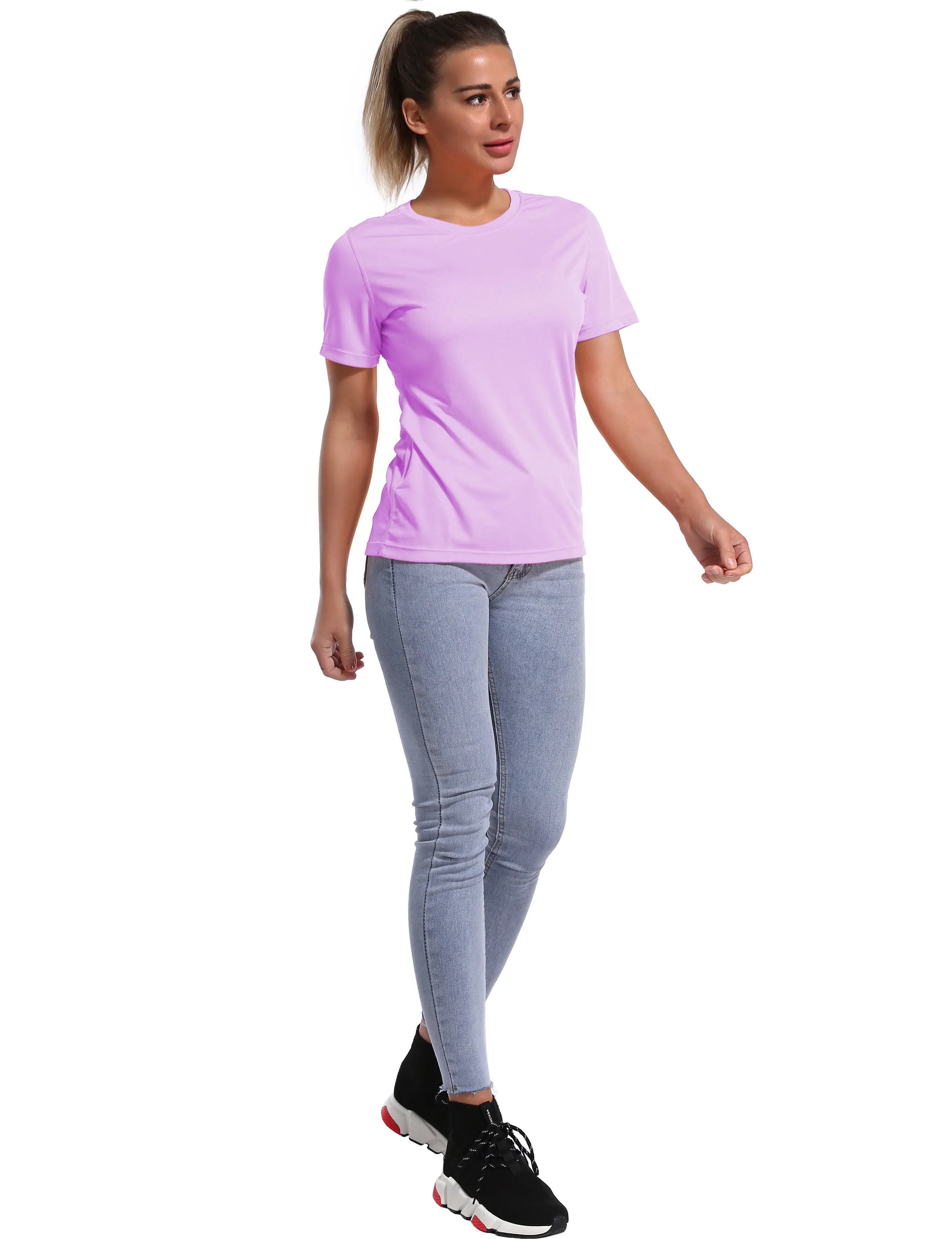 Short Sleeve Athletic Shirts purple