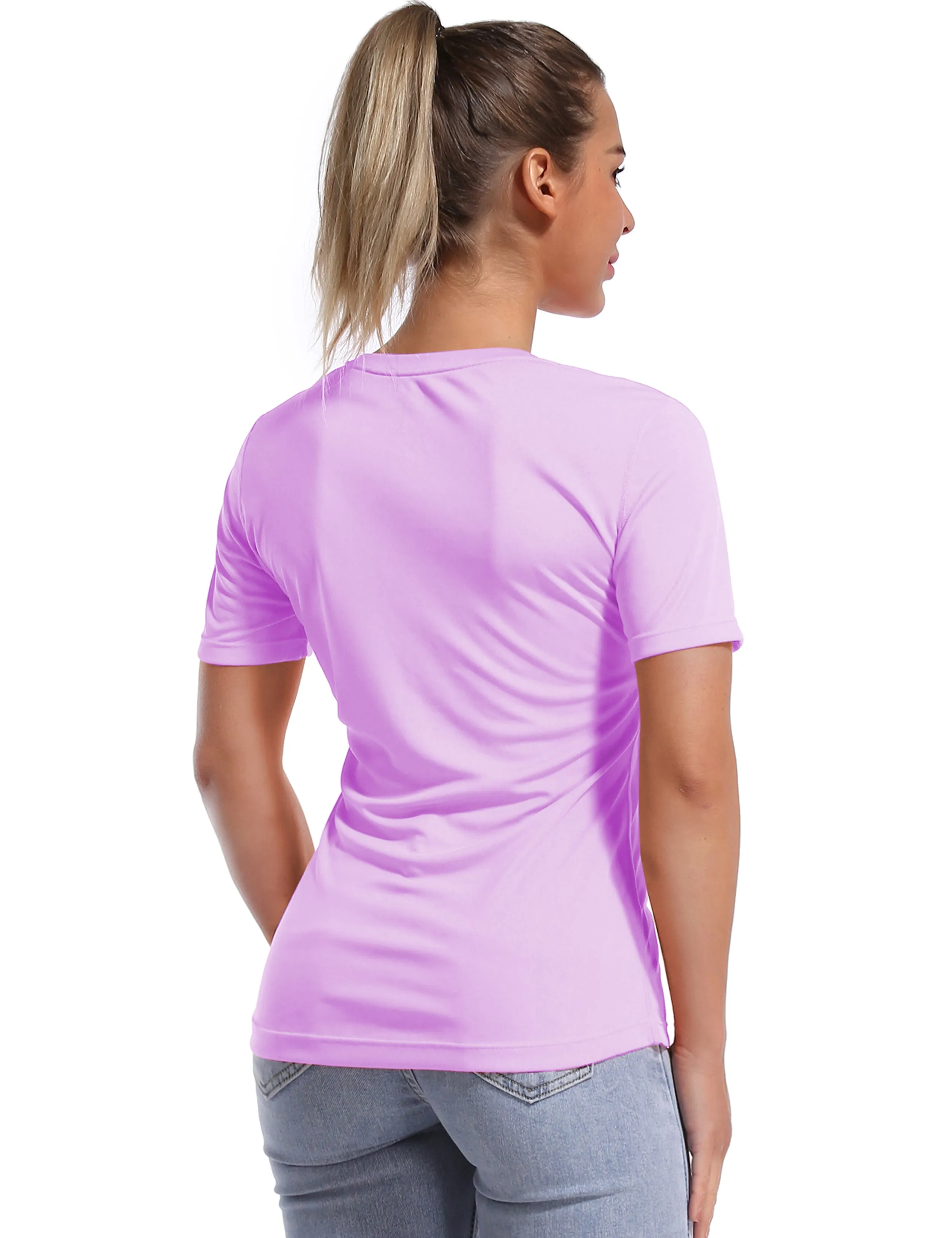 Short Sleeve Athletic Shirts purple