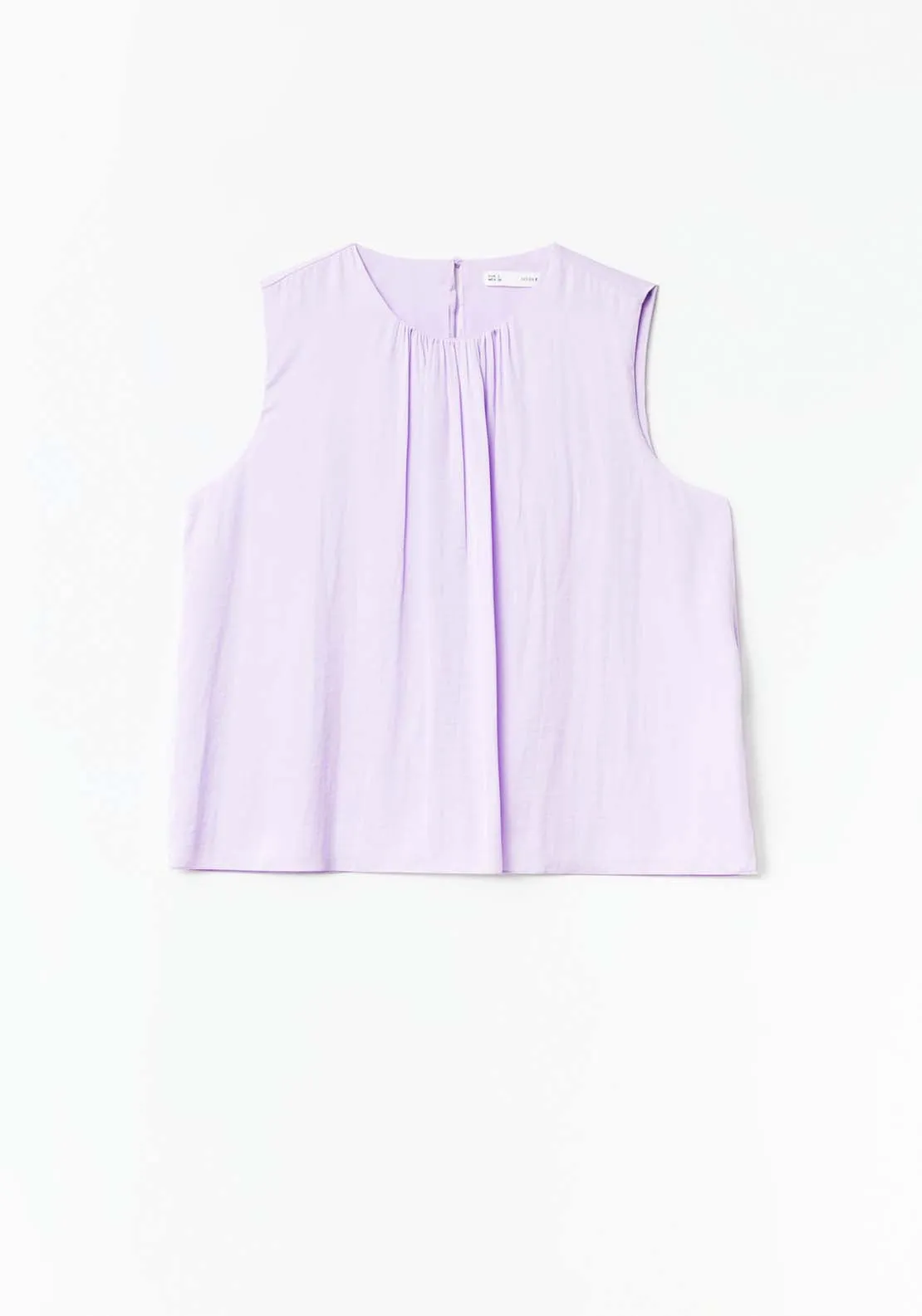 Sleeveless Fluid Pleated Top