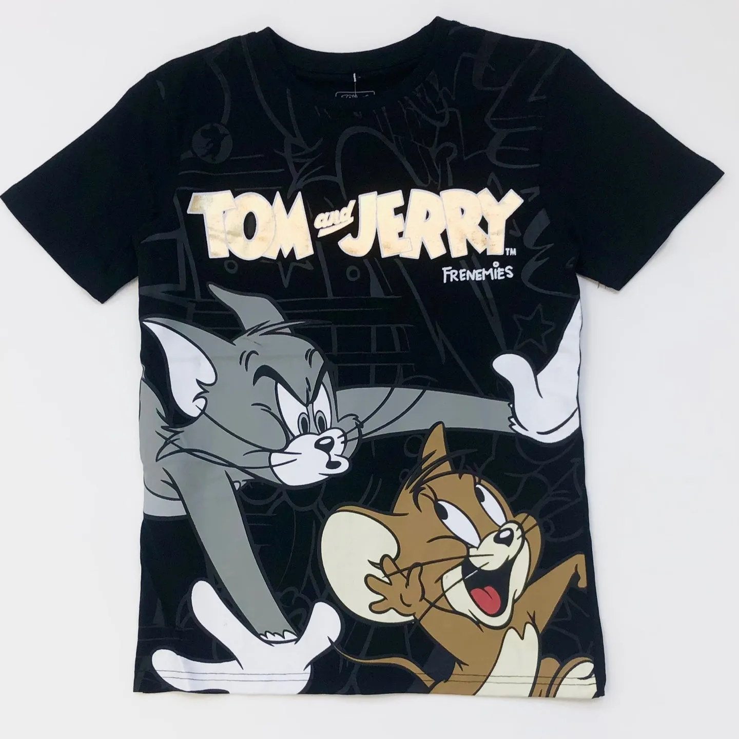 SOUTHPOLE Tom & Jerry Kid's Graphic T-Shirt - Black