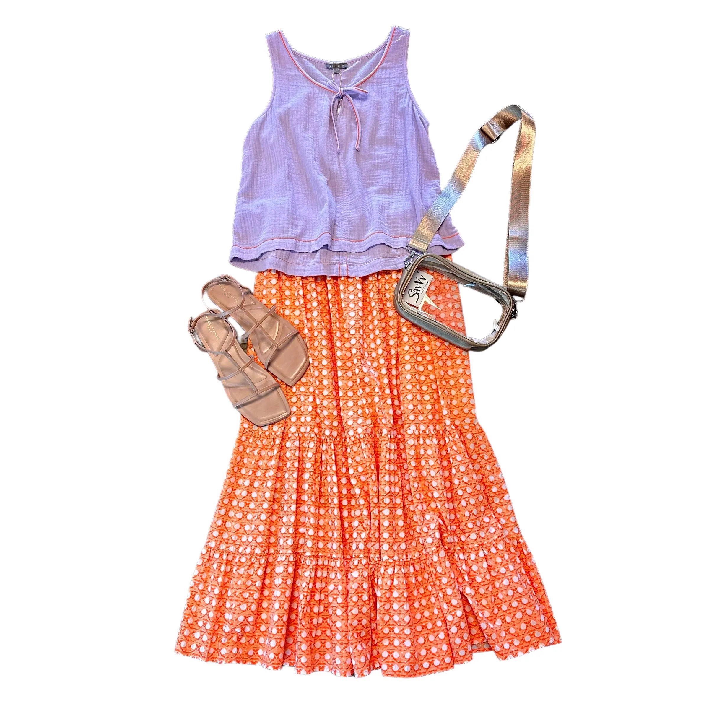 Surrey Skirt in orange wicker by Olivia James